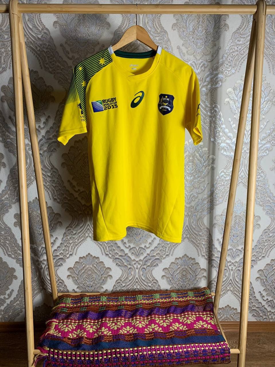 Asics × Canterbury of New Zealand ASICS AUSTRALIA WALLABY WORLD CUP 2015 RUGBY JERSEY RARE Y2K Size US L / EU 52-54 / 3 - 1 Thumbnail