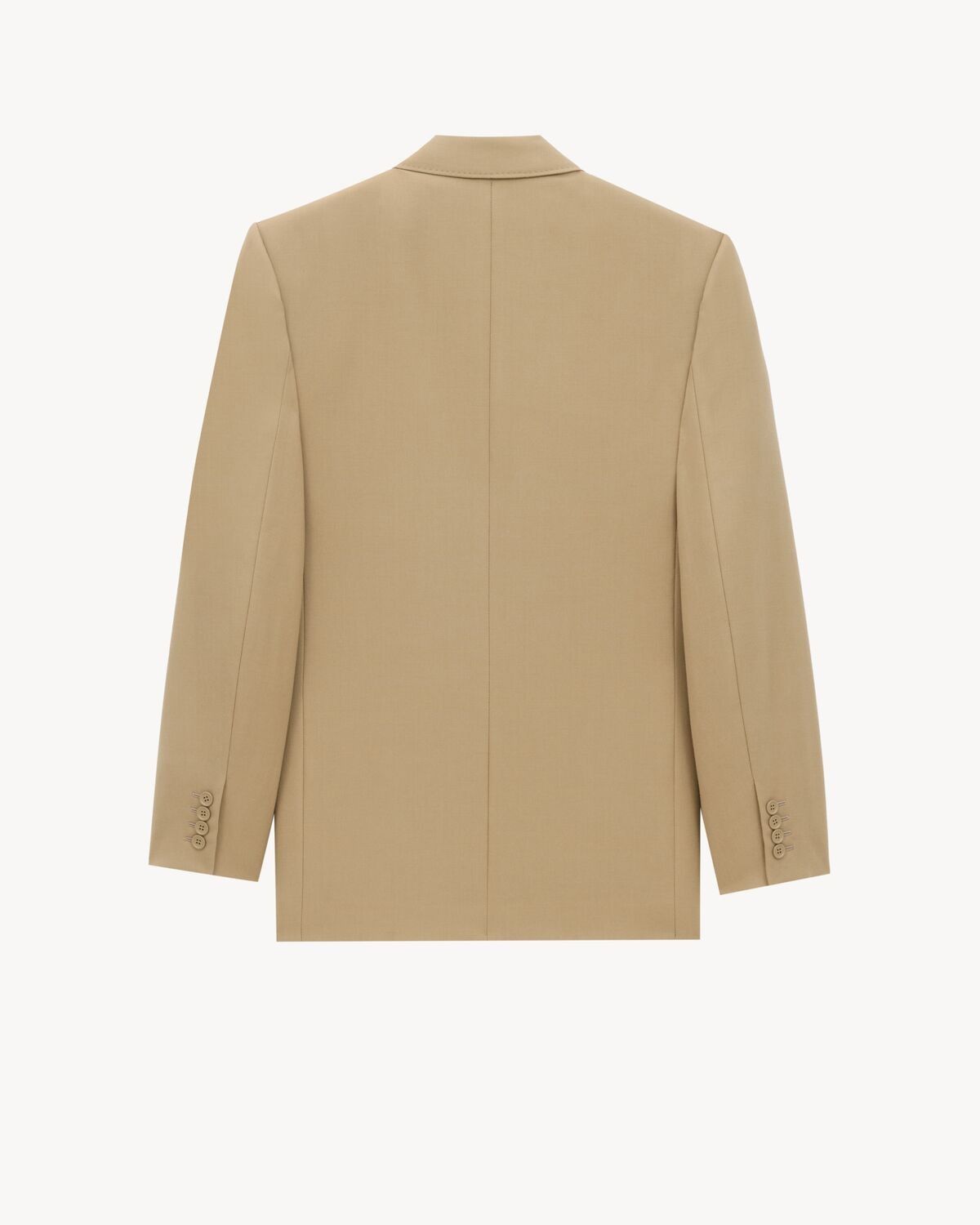 Saint Laurent Paris oc11z0126 816394 Yves Jacket in Wool Gabardine in Beige Size US L / EU 52-54 / 3 - 3 Thumbnail
