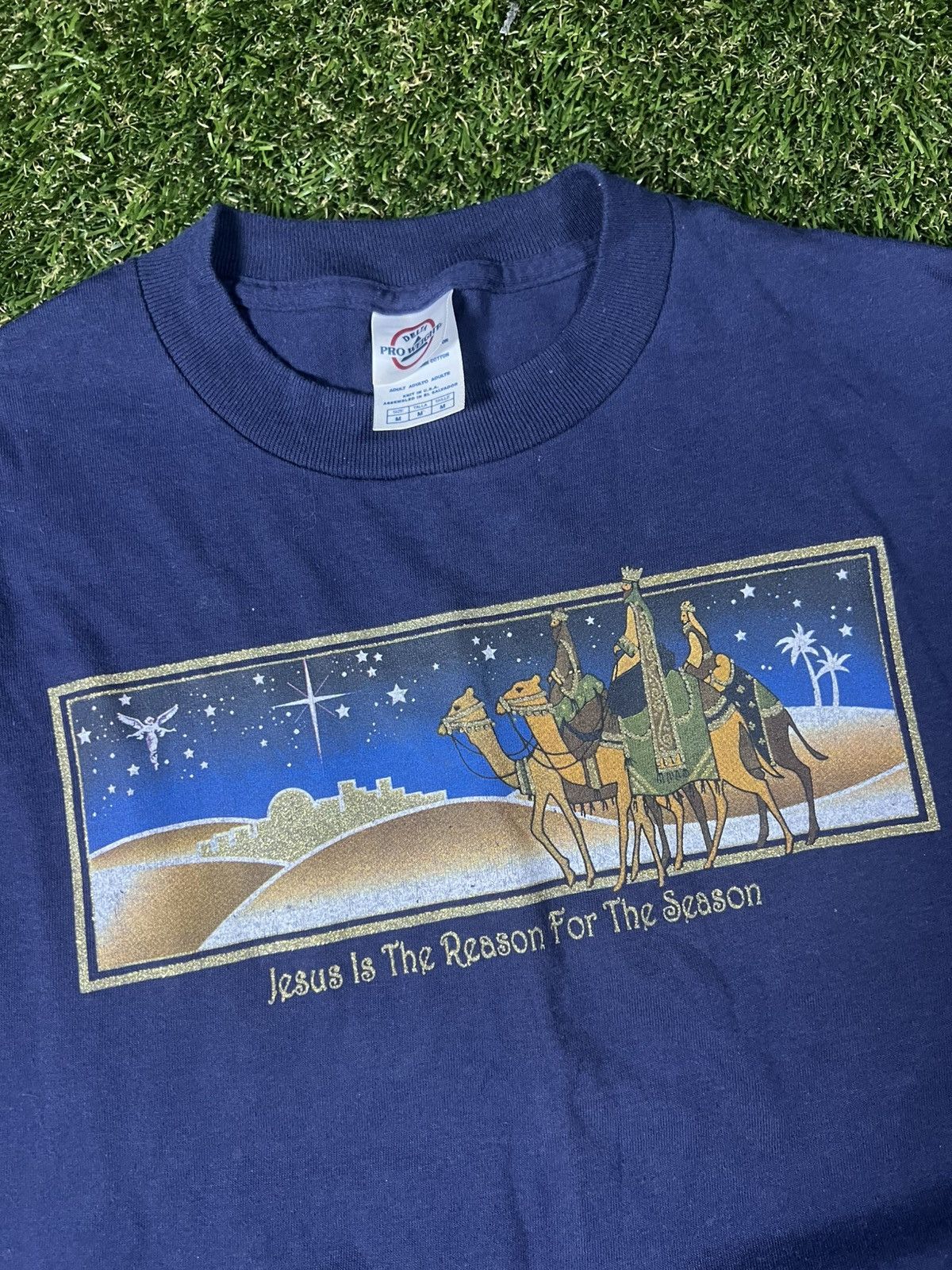 Vintage Vintage Y2k Boxy Three Disciples Christian Jesus Graphic Tee Size US M / EU 48-50 / 2 - 2 Thumbnail