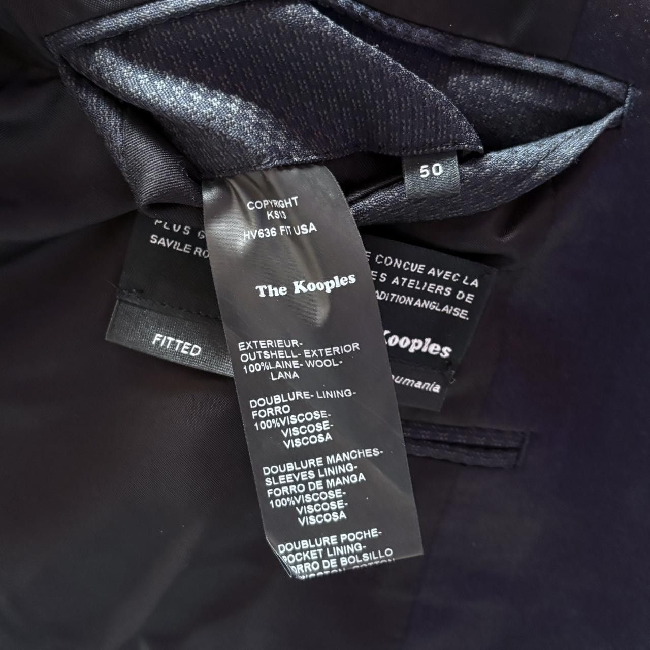The Kooples $795 The Kooples navy textured wool fitted tuxedo jacket 40 Size 38R - 6 Thumbnail