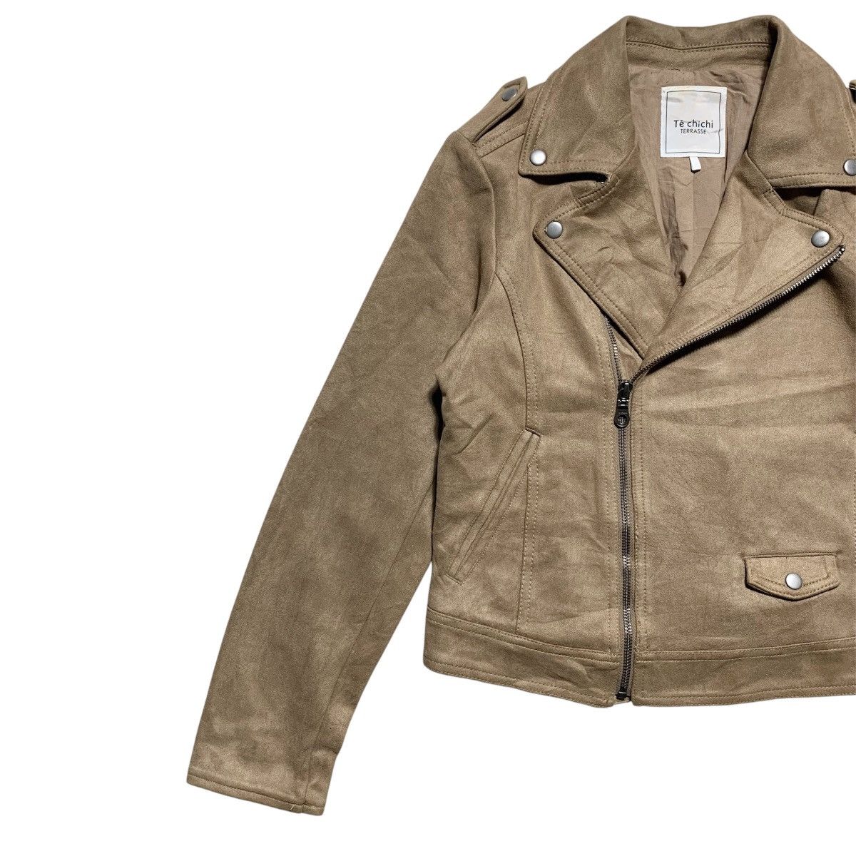 Japanese Brand Te Chichi Terrasse Suede Asymmetrical Lgb Style Jacket Size S / US 4 / IT 40 - 2 Thumbnail