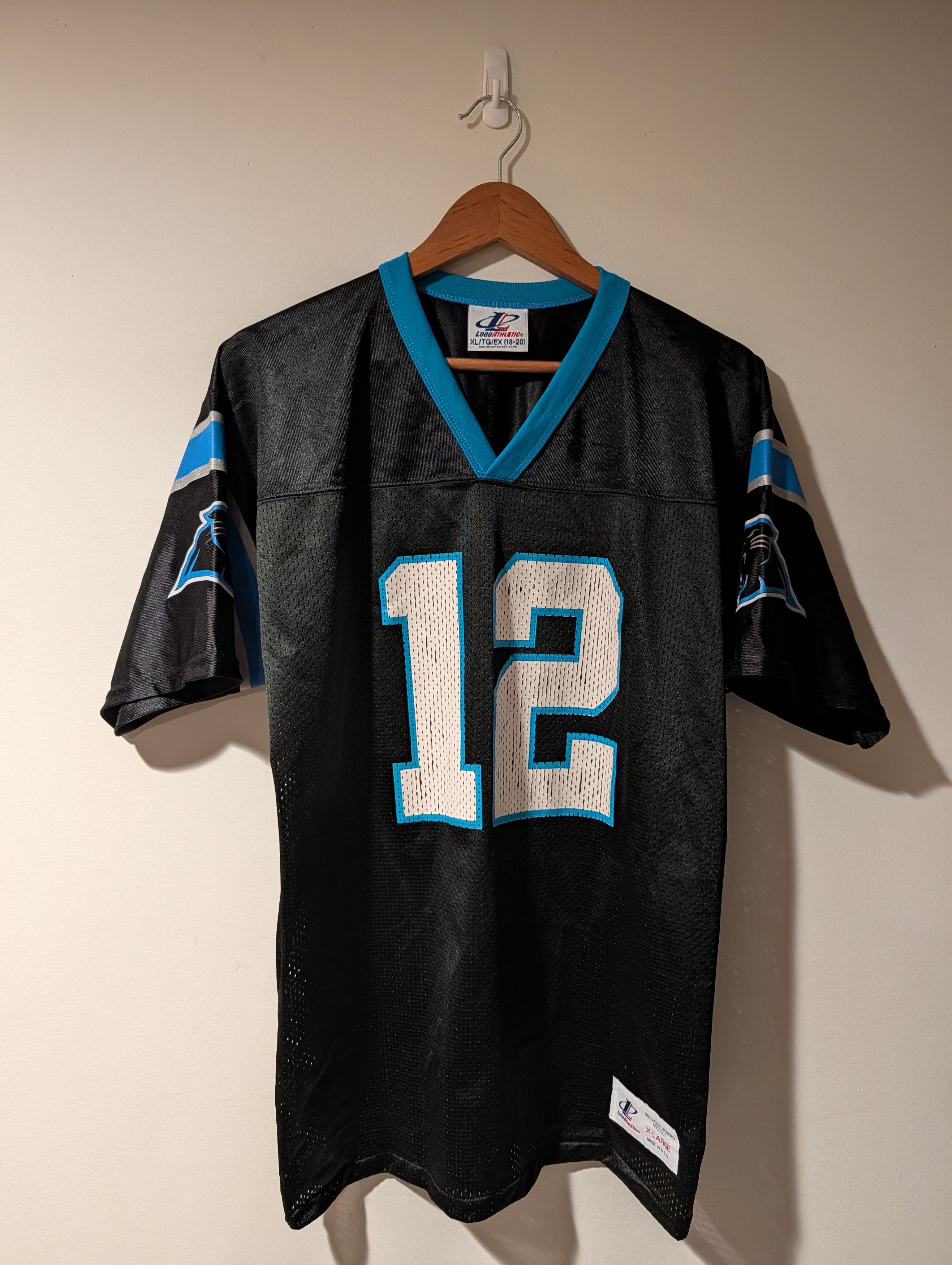 Logo Athletic Vintage 90s Carolina Panthers Kerry Collins 12 Jersey Size US XL / EU 56 / 4 - 1 Thumbnail