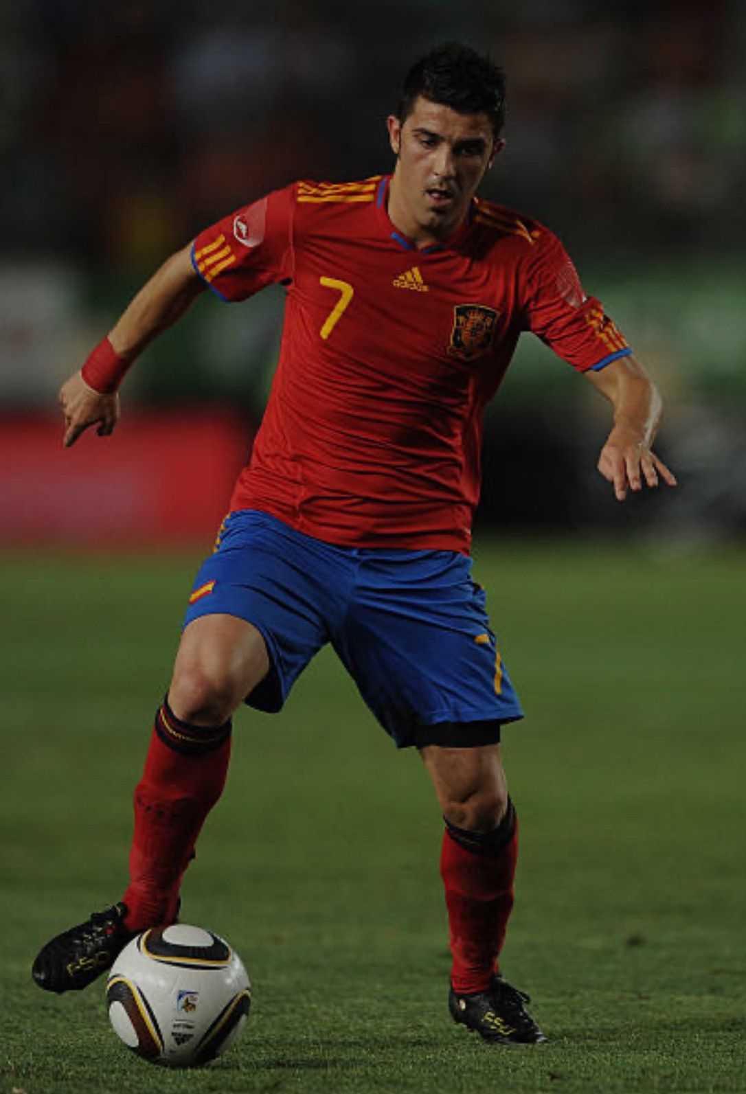Adidas Spain 10/11 player issue home shirt #7 David Villa Size US L / EU 52-54 / 3 - 11 Thumbnail