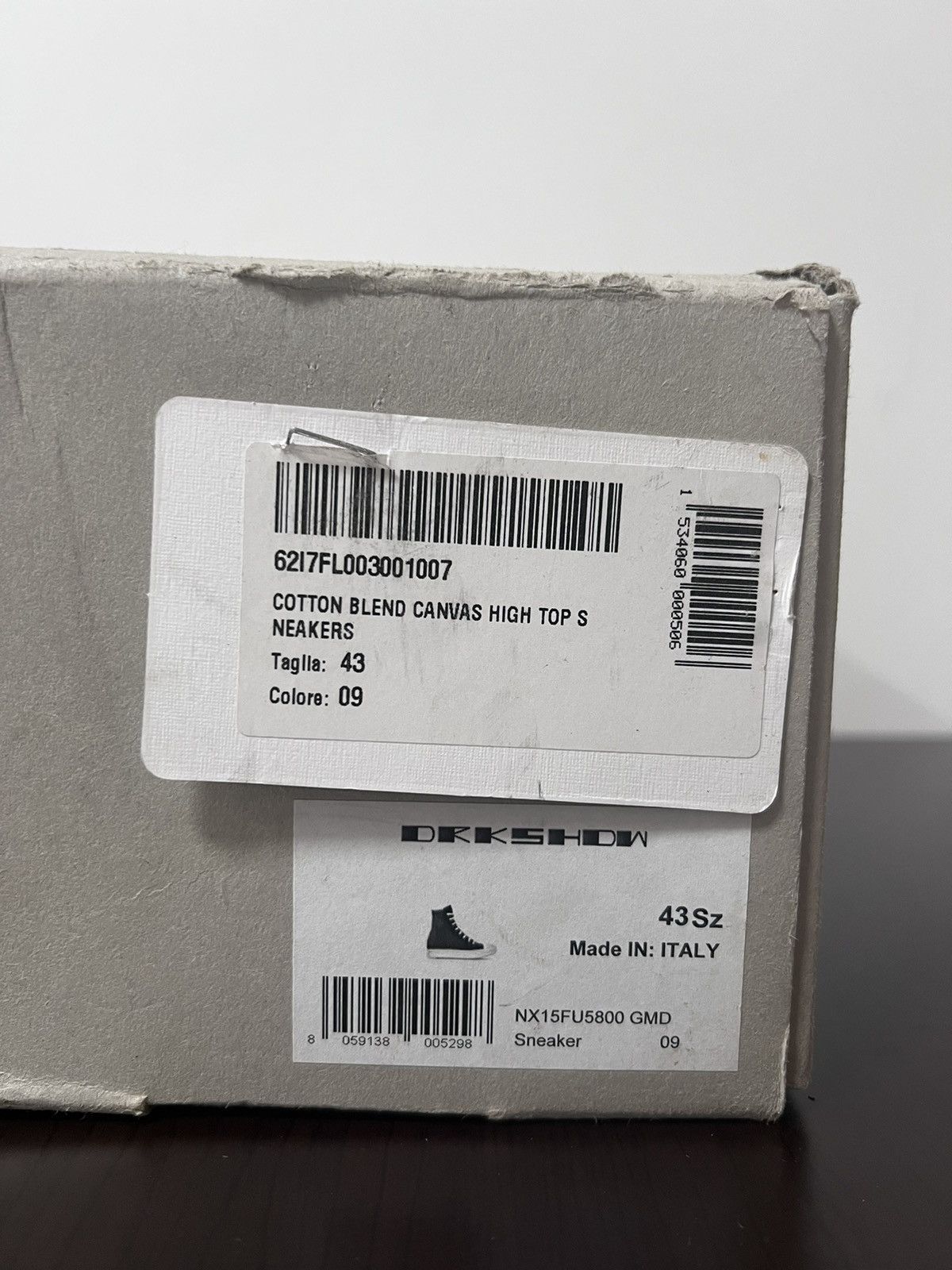 Rick Owens Drkshdw Rick owens drkshdw ramones high top sneakers sz43 Size US 10 / EU 43 - 13 Thumbnail