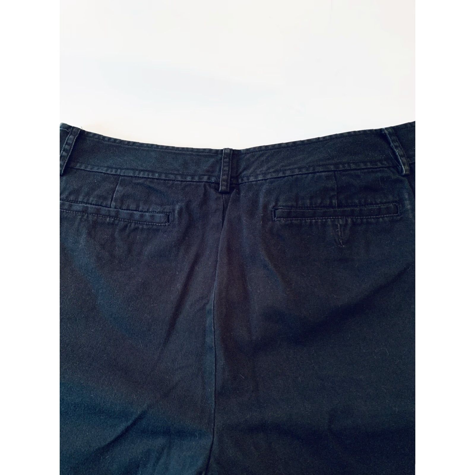 Chaps Chaps Women's Black 100% Cotton Chino Shorts 10 12" Inseam Size 32" / US 10 / IT 46 - 5 Thumbnail