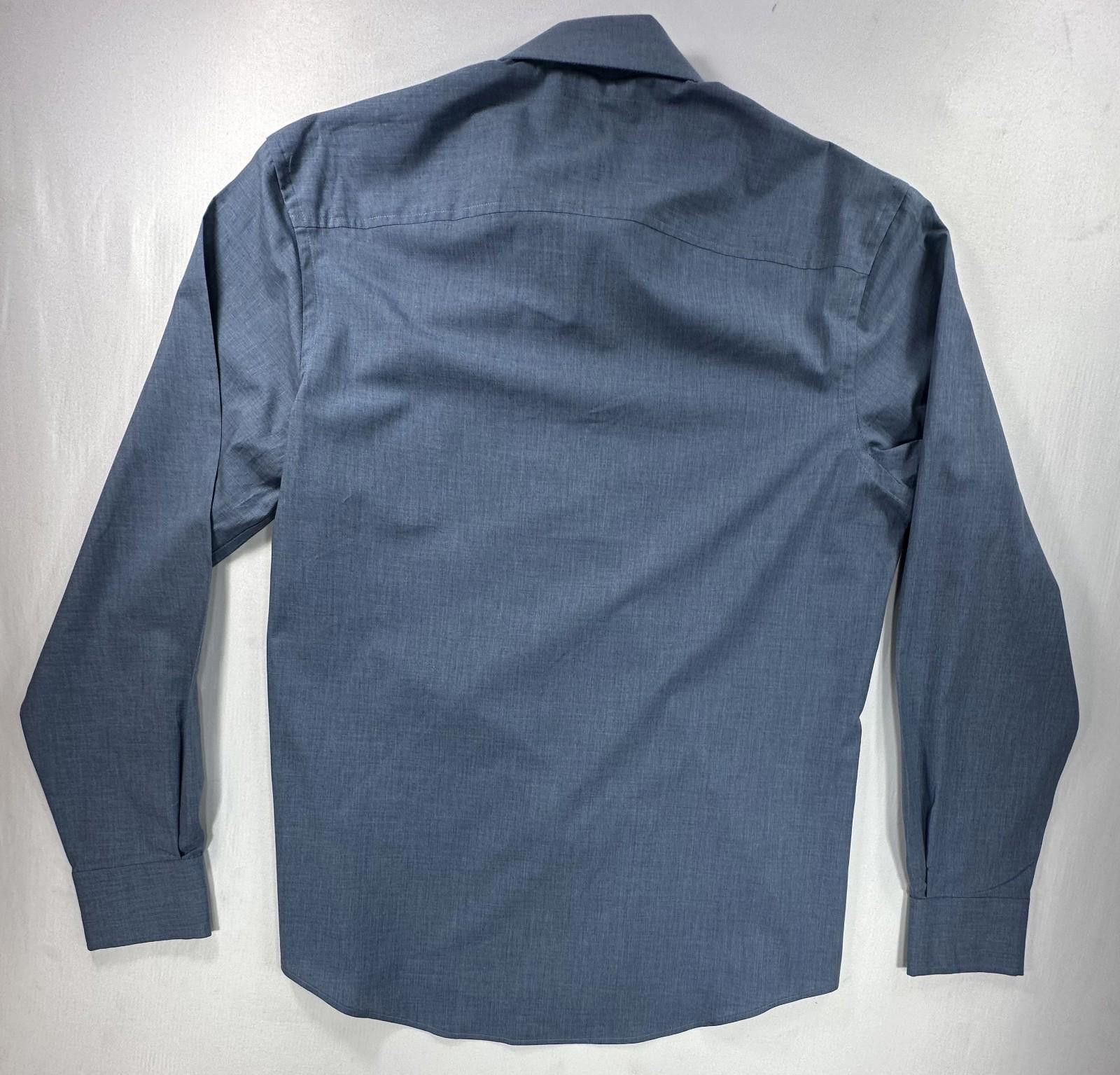 Joseph Abboud Joseph Abboud 100% Cotton Button Up Shirt Men's Blue Medium Size US M / EU 48-50 / 2 - 2 Thumbnail