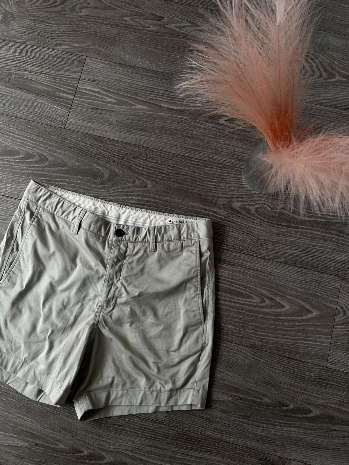 Acne Studios × Vintage ‼️Rare Acne Studios Seymour Satin PSS15 Cotton Shorts‼️ Size US 36 / EU 52 - 2 Thumbnail