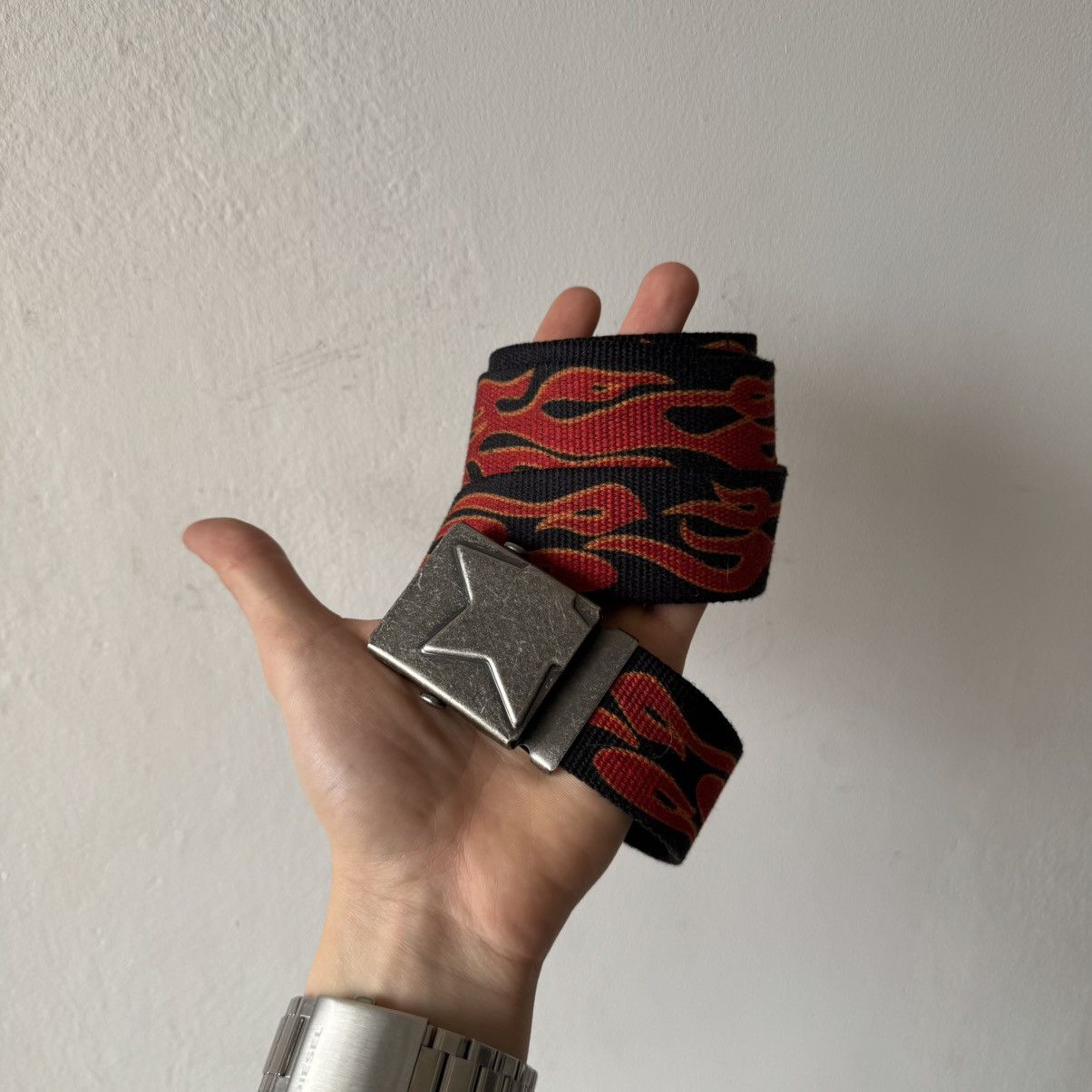 Marlboro Vintage Marlboro Fire print belts 120 cm avantgarde Size ONE SIZE - 2 Thumbnail