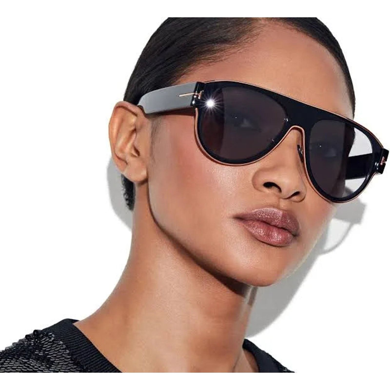 Tom Ford New! TOM FORD Lyle-02 Sunglasses TF1074 01C, Authentic Size ONE SIZE - 2 Thumbnail