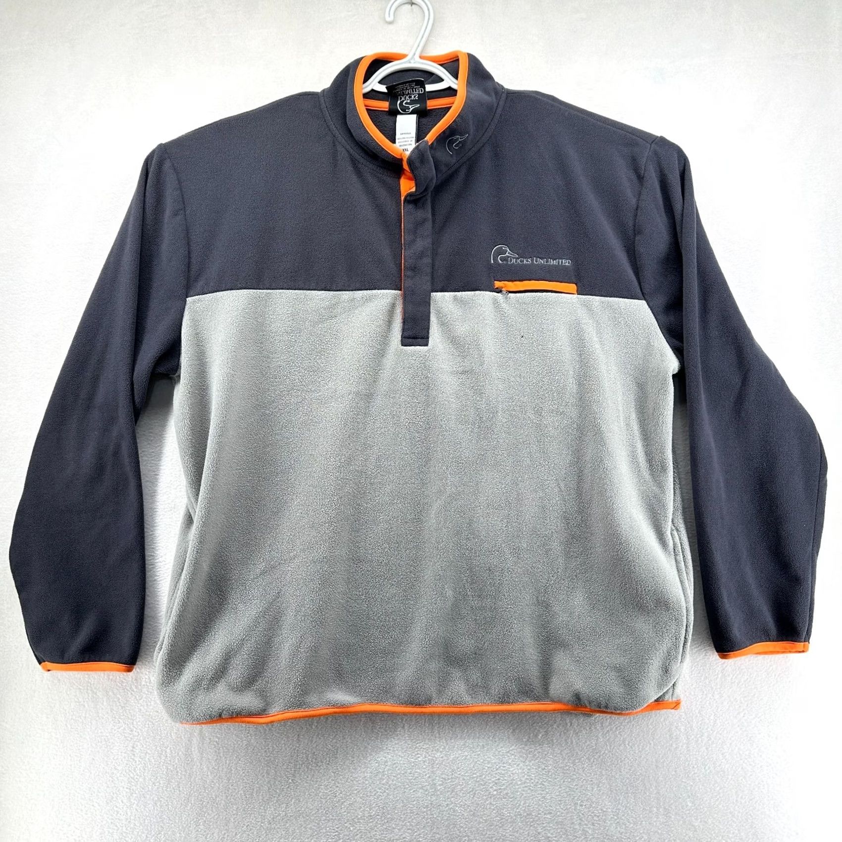 Vintage Ducks Unlimited Pullover Sweatshirt Gray Blue Men 2XL Fleece Long Sleeve Mock Neck Regular Fit Winter Comfort Sweatshirt 2XL Mens Size US XXL / EU 58 / 5 - 2 Thumbnail