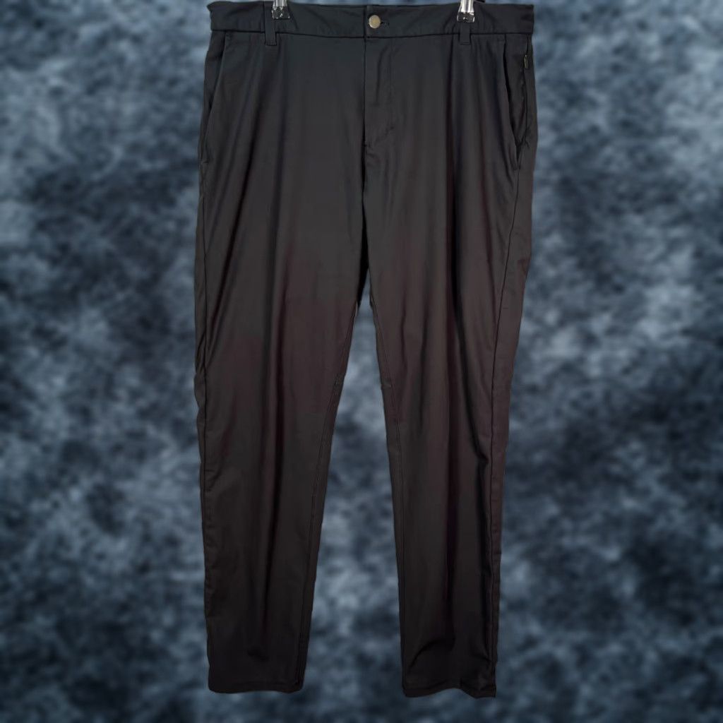 Lululemon Lululemon Mens 34 Black Tapered Pants Recycled Polyester Blend Shirt Pants Mens 34 Black Chino Tapered Polyester Blend Recycled 30in Inseam Size US 34 / EU 50 - 1 Thumbnail