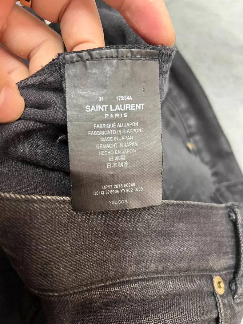 Saint Laurent Paris Saint Laurent Paris Fall/Winter Black Basic Jeans 2505-Next Size US 31 - 4 Thumbnail