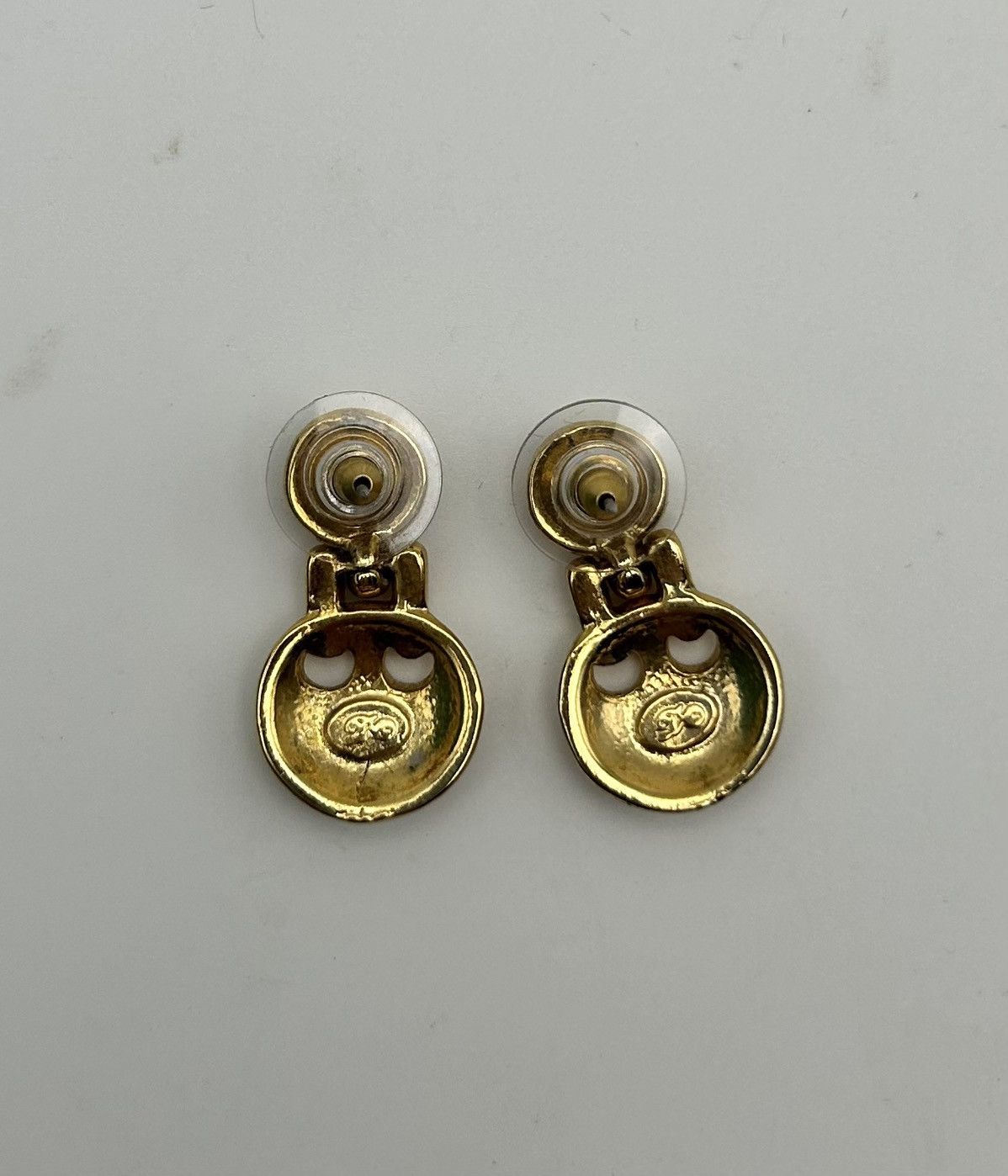 Other Vintage Gold Tone Modernist Geometric Drop Stud Earrings Size ONE SIZE - 3 Thumbnail