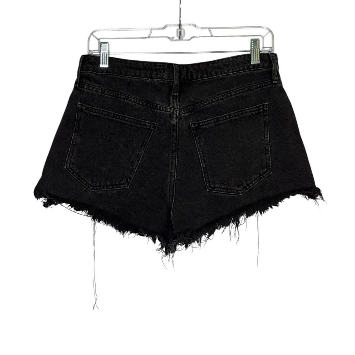Forever 21 Forever 21 black fringe high rise jeans shorts size 28 Size 28" / US 6 / IT 42 - 6 Thumbnail