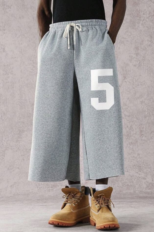 Other Gray Cropped Wide-Leg Sweatpants Size US 29 - 5 Thumbnail