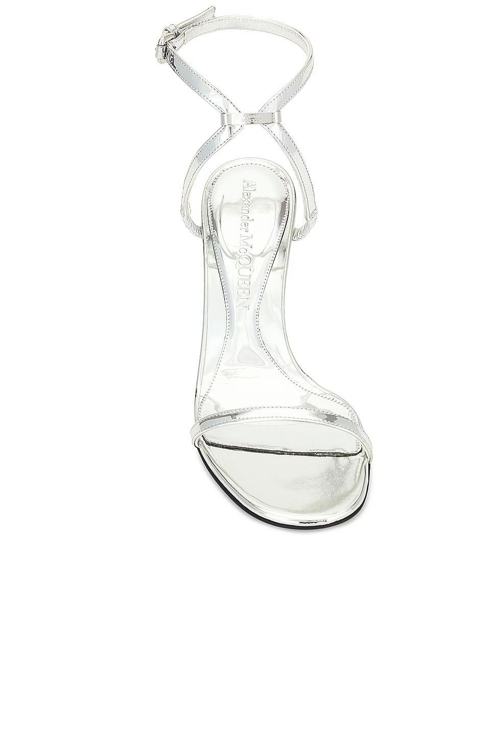 Alexander McQueen o1w1db10925 Armadillo Metal Bar Sandal in Silver Size US 10 / IT 40 - 4 Thumbnail