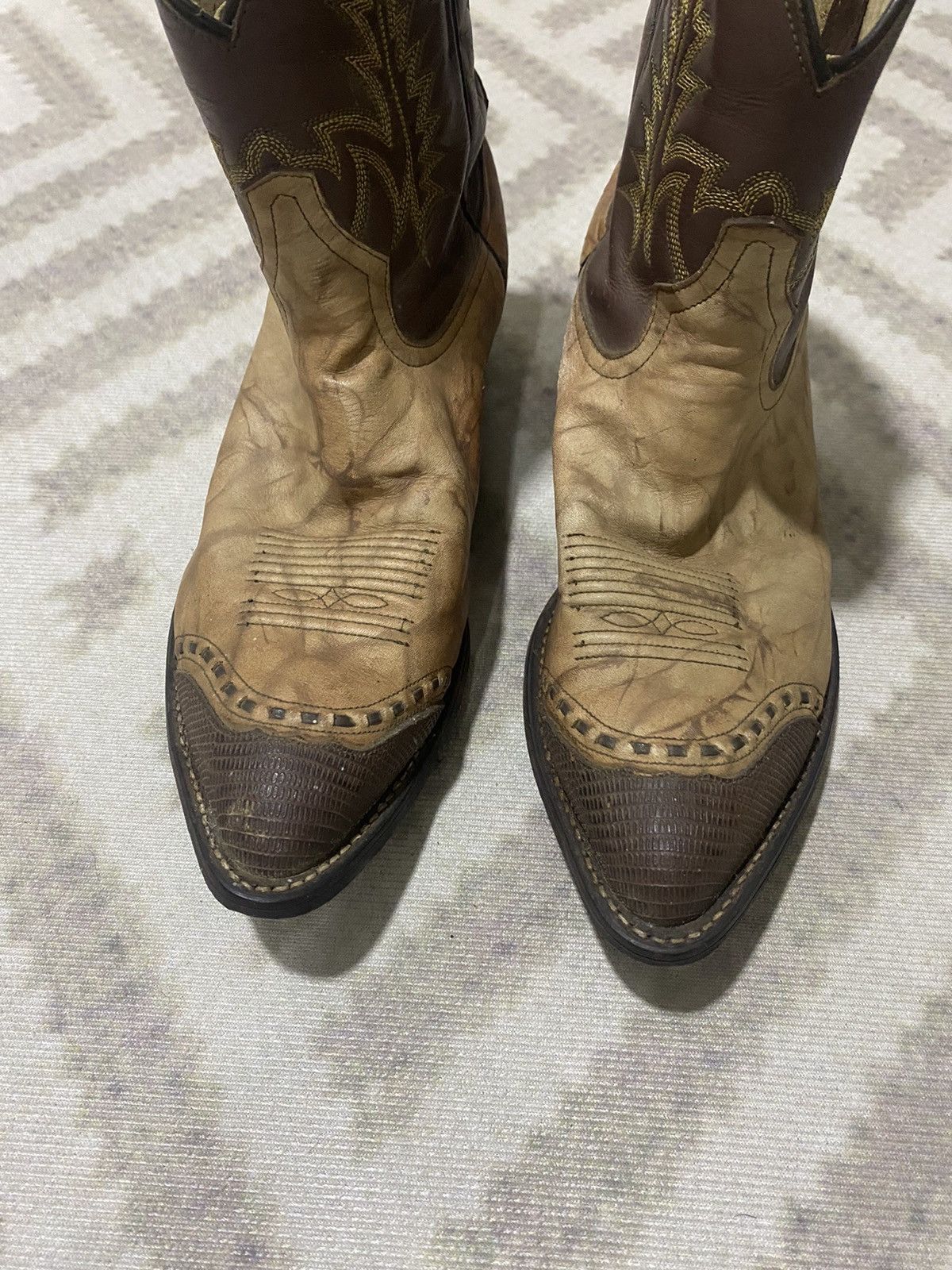 Tony Lama × Vintage 🇲🇽 Vtg 80’s Tony Lama Elephant Cowboy Western Boots Size US 12 / EU 45 - 4 Thumbnail