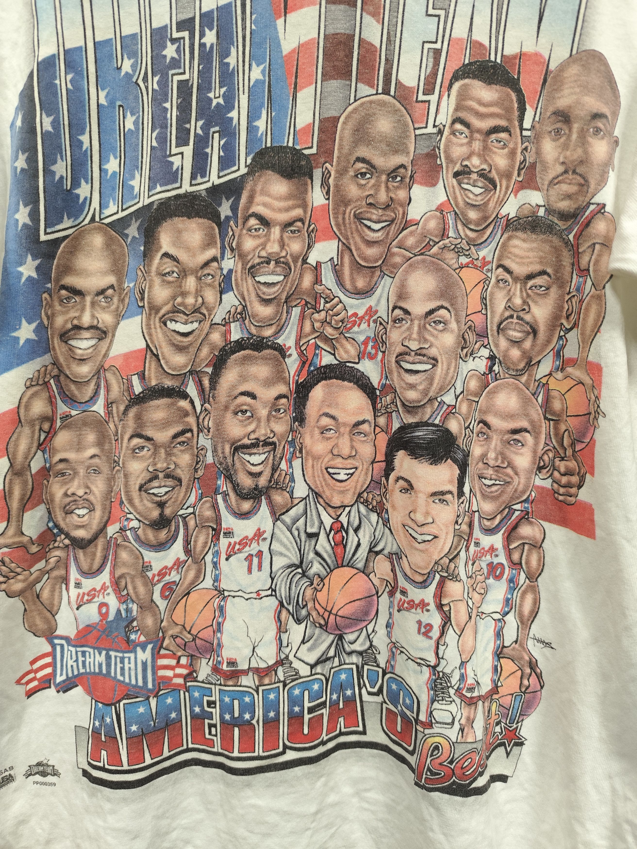Pro Player Vintage 90s T Shirt Usa Dream Team Basketball Size US M / EU 48-50 / 2 - 2 Thumbnail