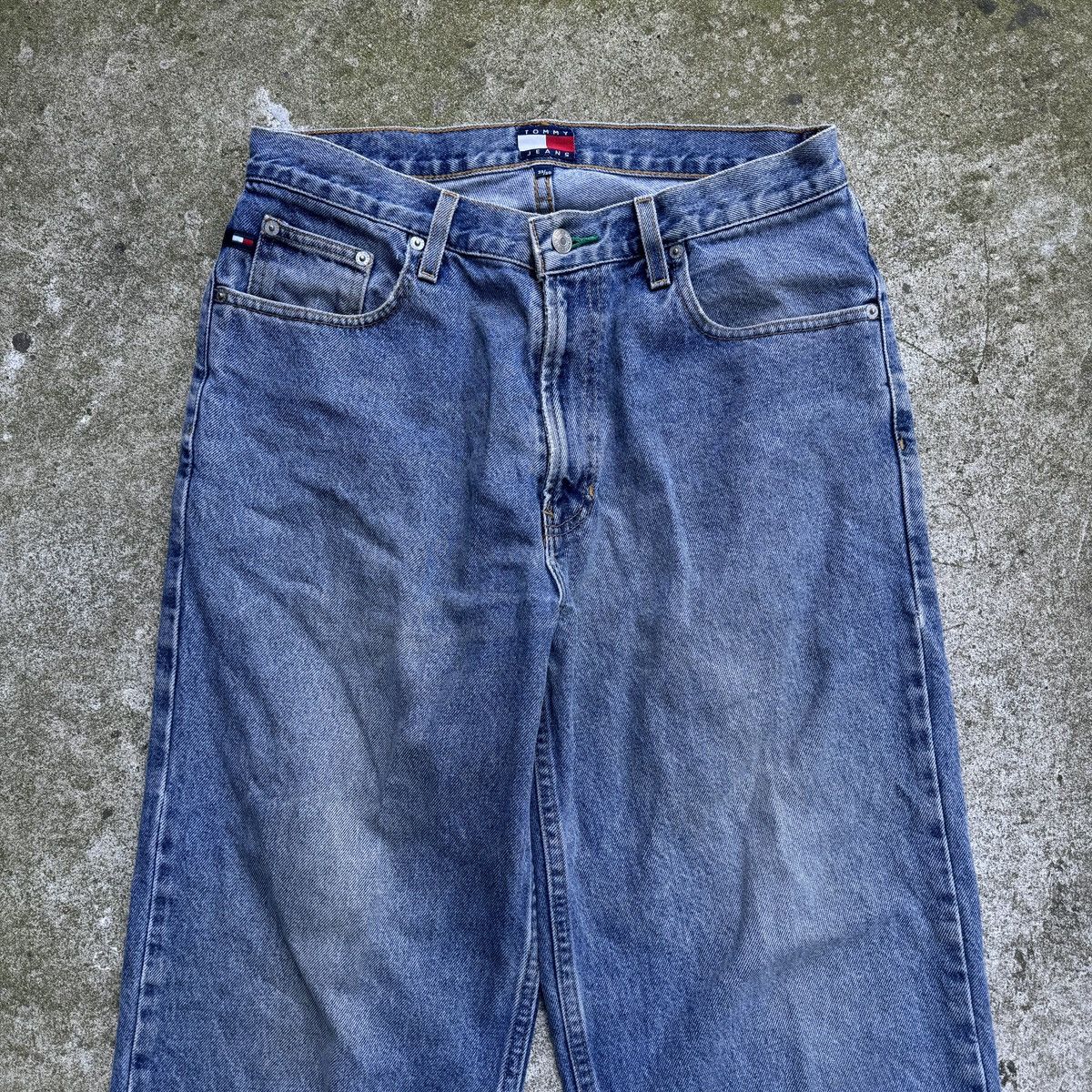 Vintage Thrashed Faded Distressed Tommy Jeans Skater ERD Grunge Size US 33 - 3 Thumbnail