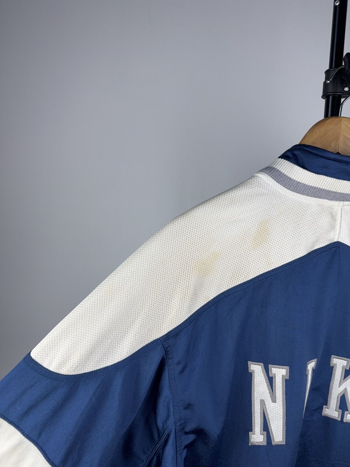 Nike × Vintage 90s Nike Varsity Style Track Jacket Blue White Retro Y2K Size US S / EU 44-46 / 1 - 13 Thumbnail