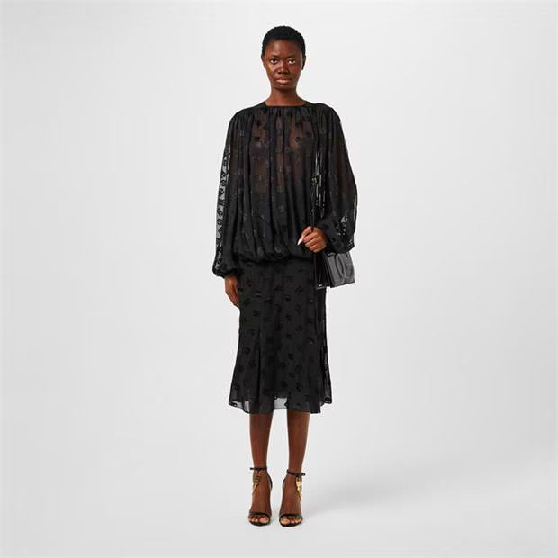 Dolce & Gabbana o1g2r1mq1024 Midi Skirt in Nero Size 27" / US 4 / IT 40 - 6 Thumbnail
