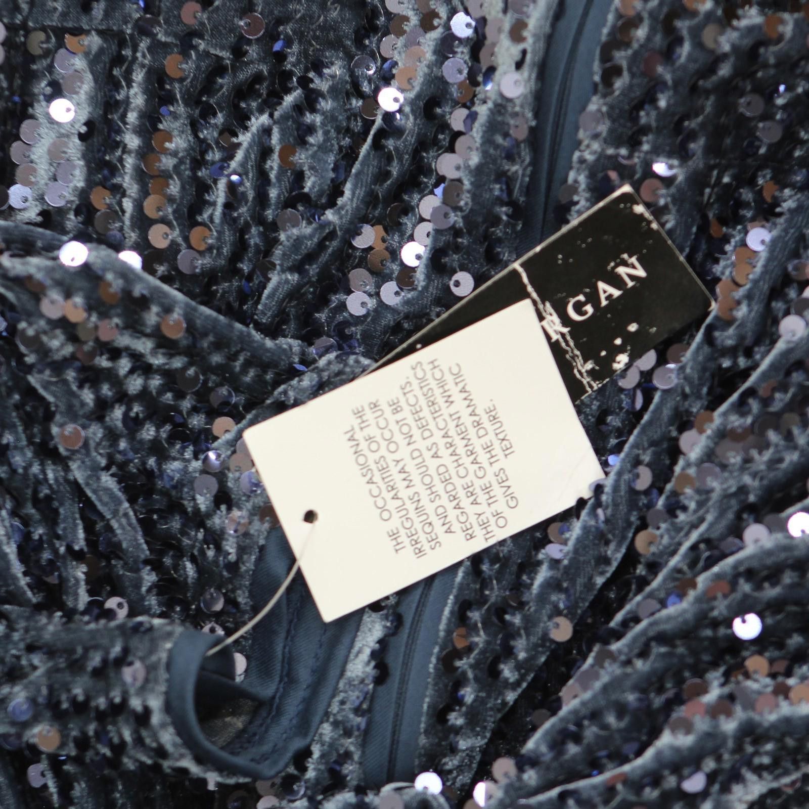 Other Nwt Donna Morgan Event Occasion Cocktail Dark Blue Gray 16 Size XXL / US 16-18 / IT 52-54 - 3 Thumbnail