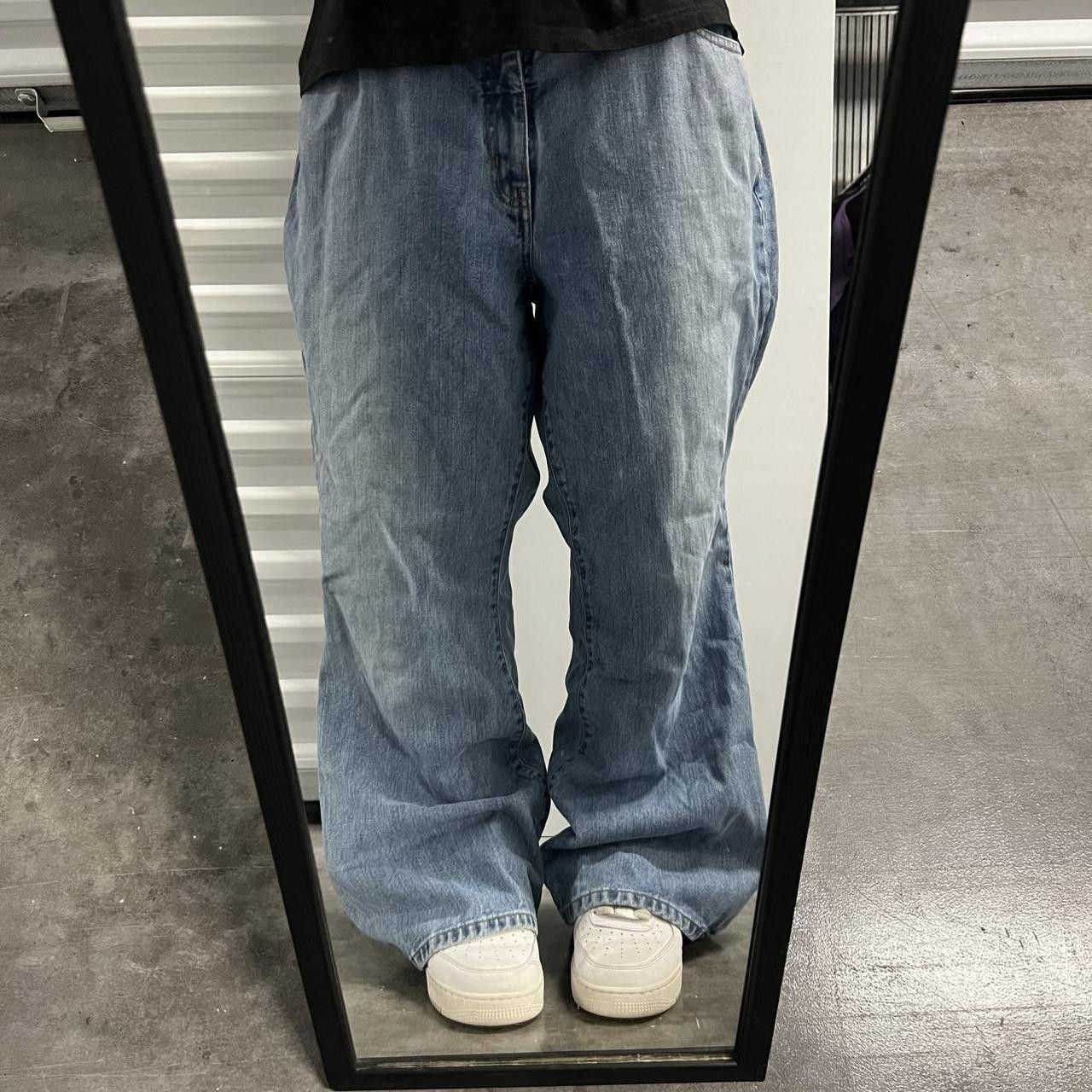 Vintage Vintage Y2K/2000s Baggy Bootcut Skater Style Light Wash Denim Jeans! Size US 42 / EU 58 - 1 Thumbnail