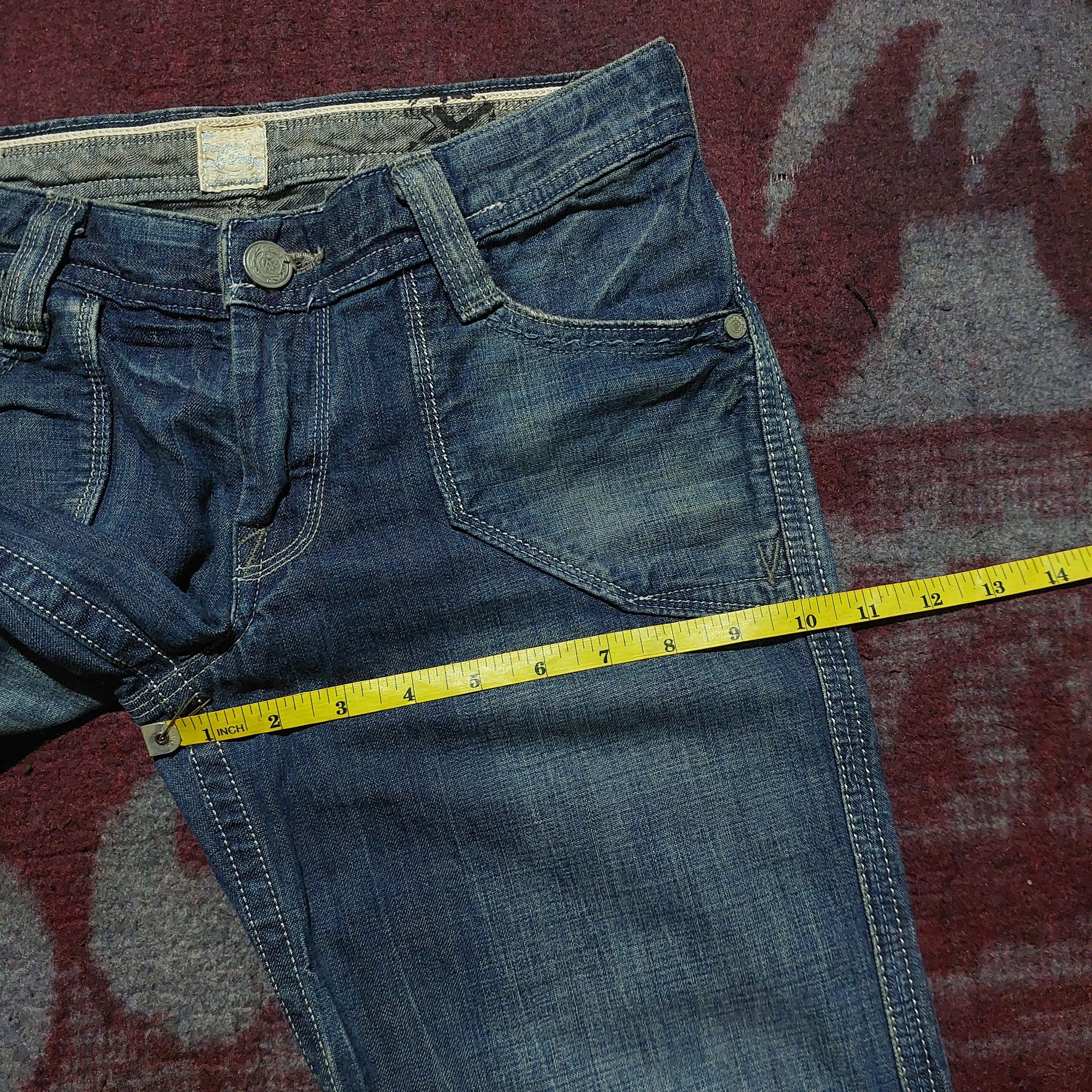 GOA Brapper japanese faded wash blue jeans super flared Size US 27 - 17 Thumbnail