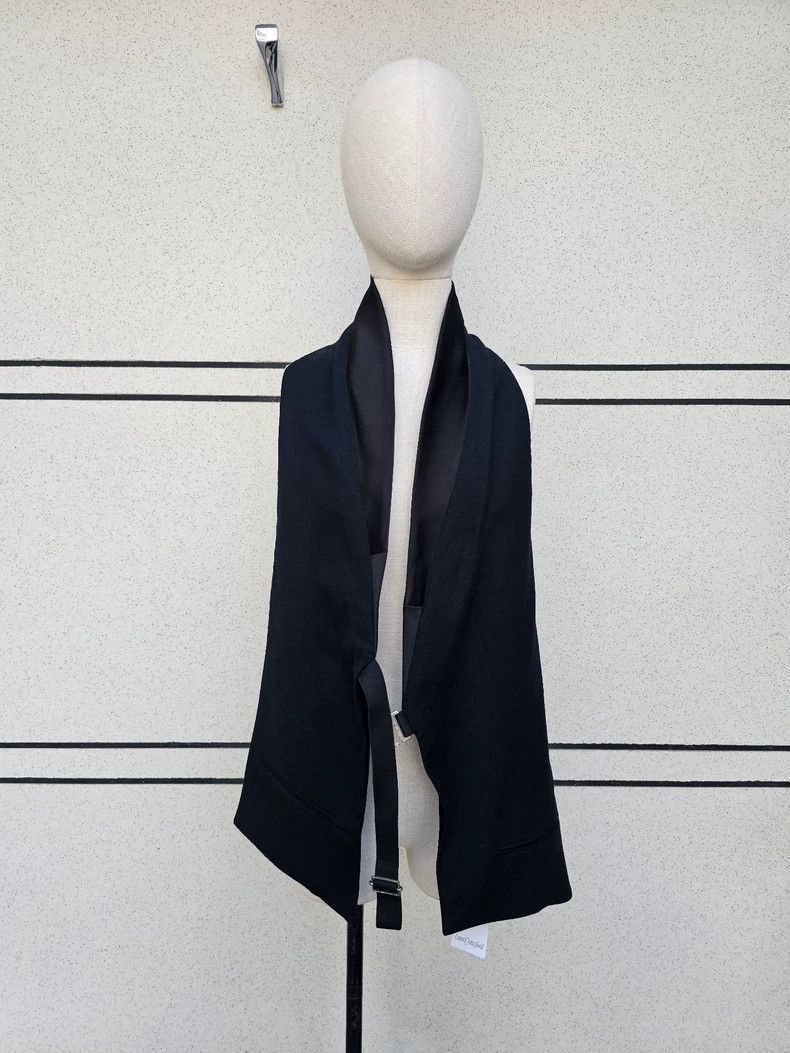 Haider Ackermann haider ackermann women's wool vest jacket - dmc-2508 Size XXS / US 00 / IT 34 - 2 Thumbnail