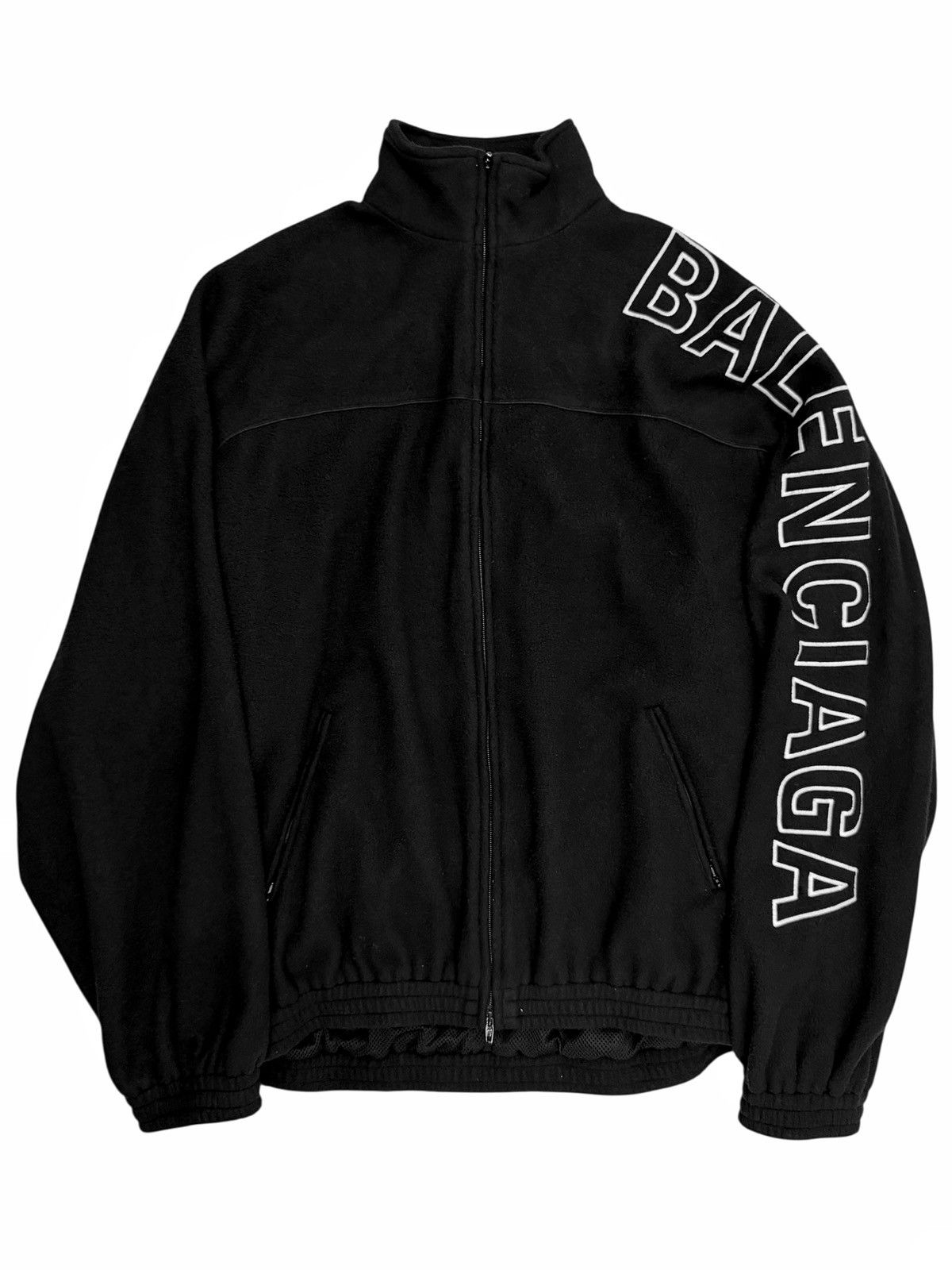 Balenciaga 2023 Fleece Oversized Letter Logo Track Jacket Embroidered Size US M / EU 48-50 / 2 - 1 Thumbnail