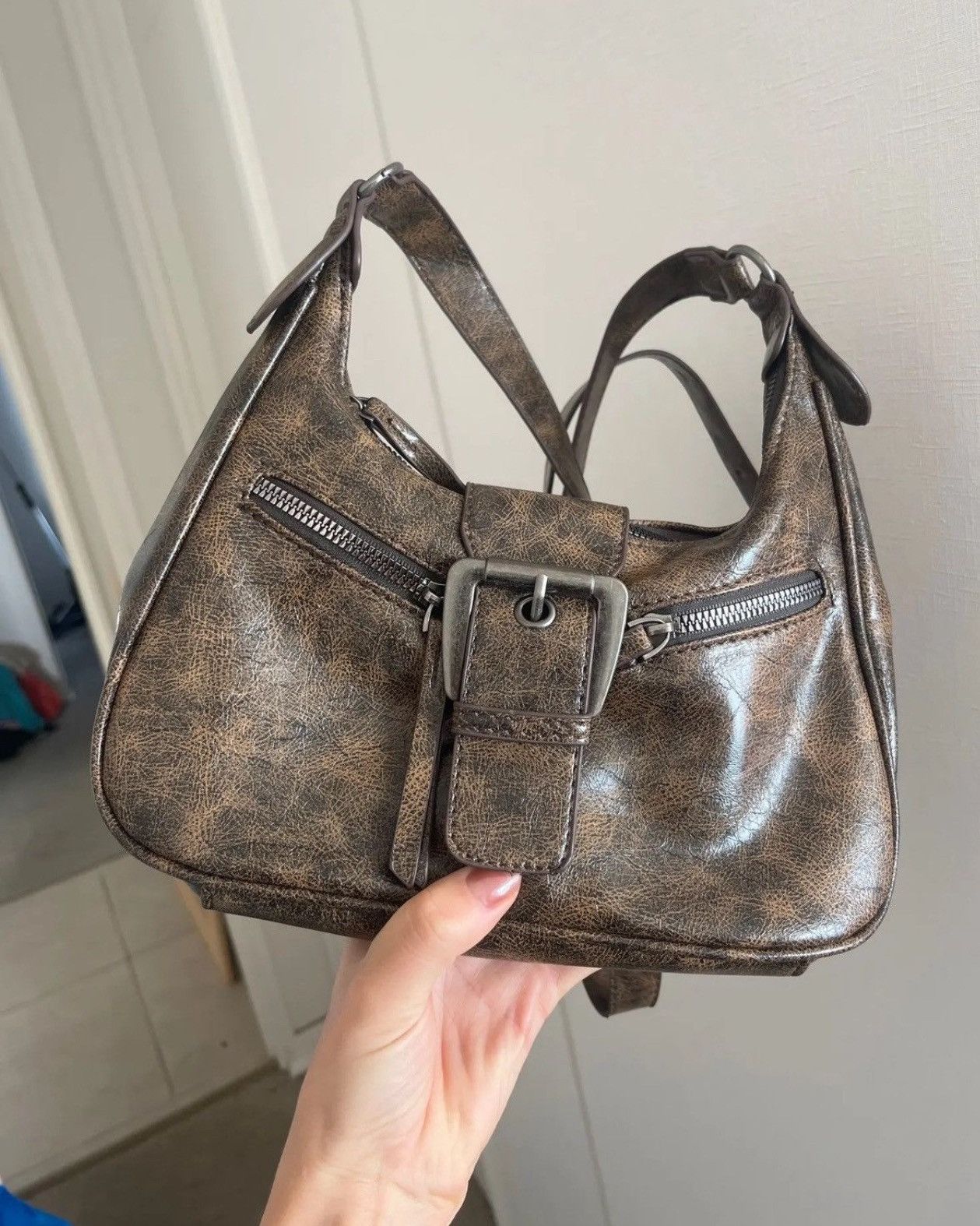 Leather PU Leather Shoulder Bag Size ONE SIZE - 1 Thumbnail