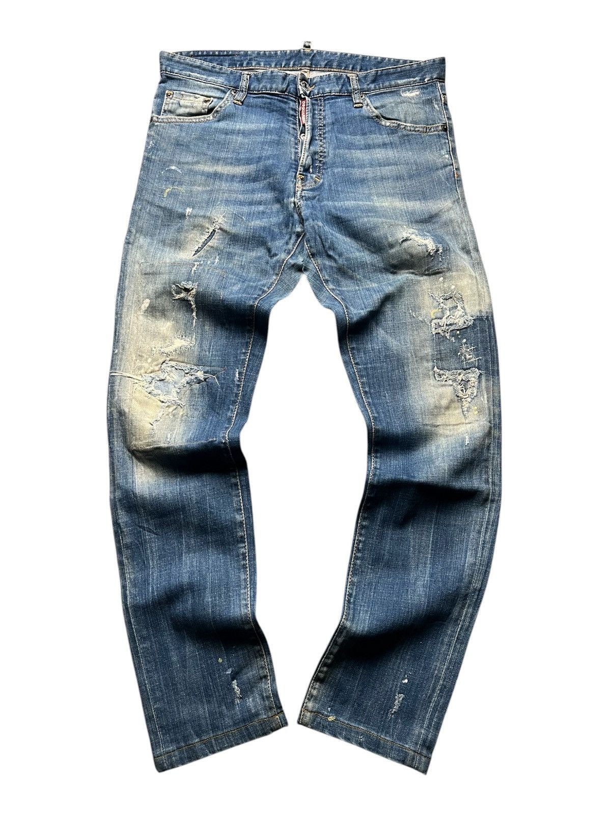 Dsquared2 Dsquared2 Paint Splatter Distressed Jeans Size US 33 - 1 Thumbnail