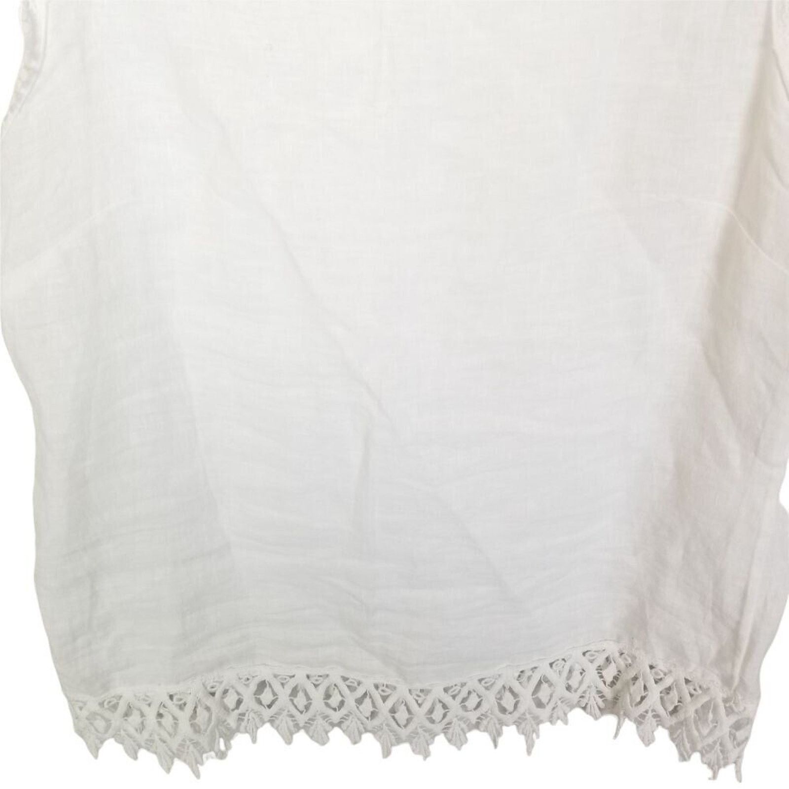 Anne & Valentin Valentina Naldi Tank Top Women M White Minimalist Coastal Size M / US 6-8 / IT 42-44 - 3 Thumbnail