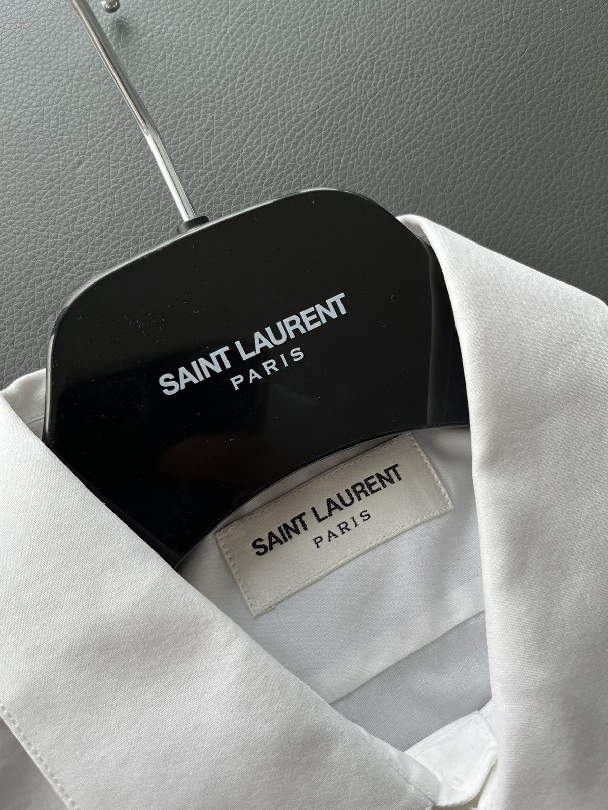 Hedi Slimane × Saint Laurent Paris × Yves Saint Laurent Super Rare Brand New Yves Hedi Skinny Collar Dressy Shirt Size US M / EU 48-50 / 2 - 17 Thumbnail