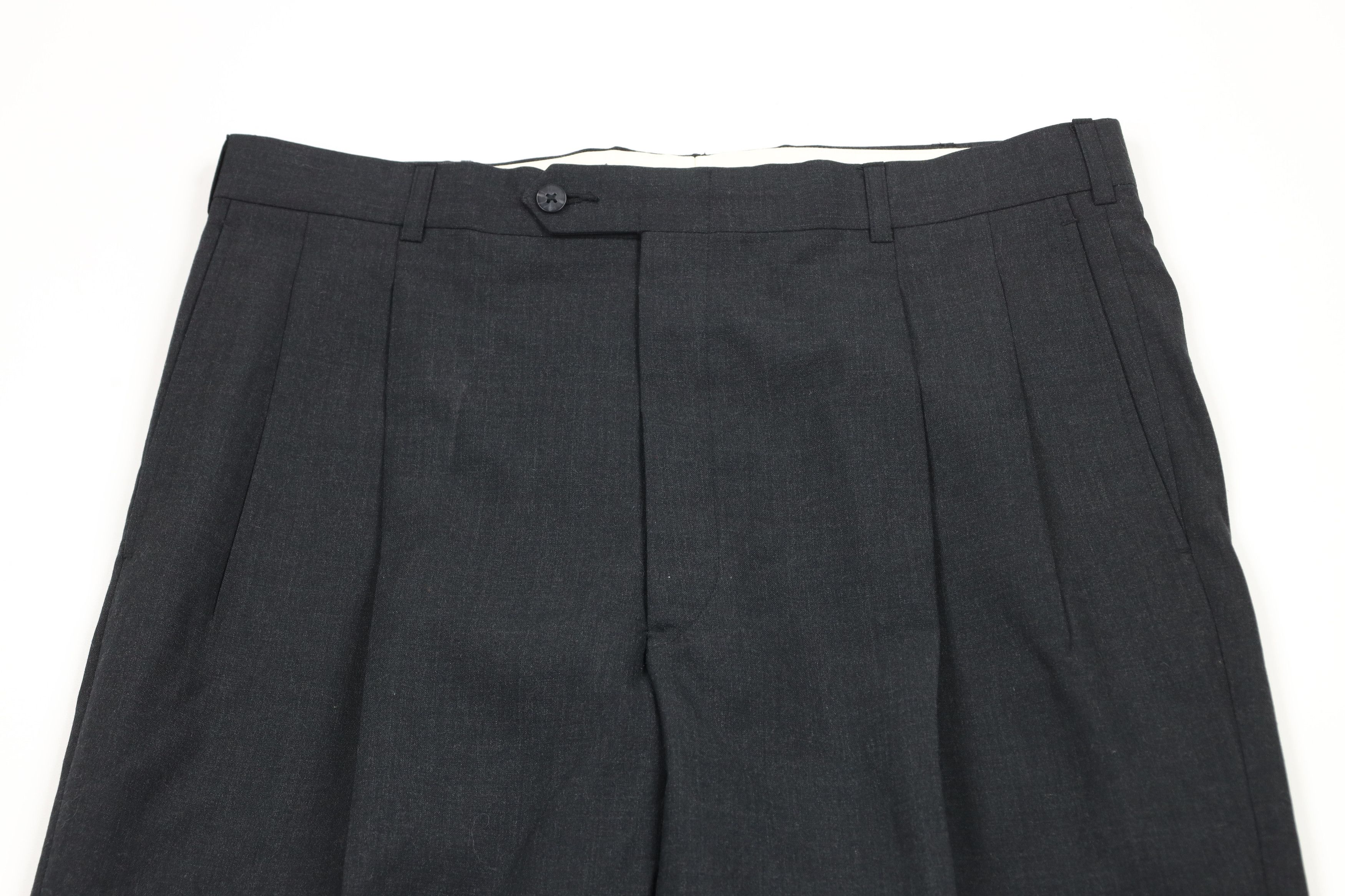 Vintage Vintage 90s Streetwear Pleated Worsted Wool Wide Leg Pants Size US 36 / EU 52 - 2 Thumbnail