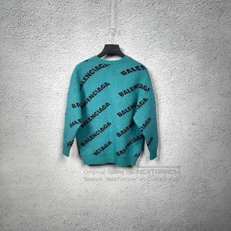 Balenciaga Balenciaga Lake green full print sweater Size XXS / US 00 / IT 34 - 2 Thumbnail