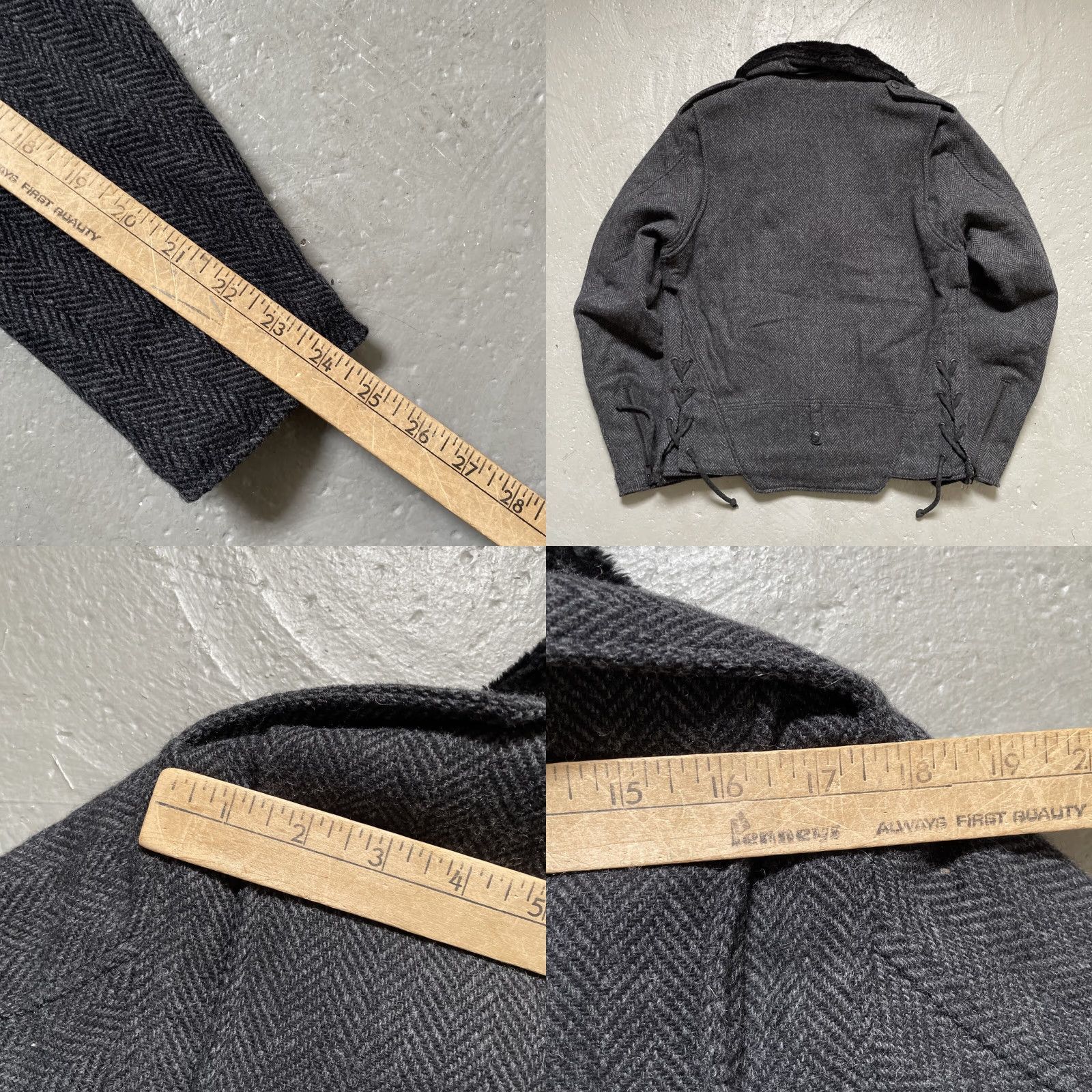 Neighborhood VINTAGE Neighborhood x Schott Perfecto Wool Motorcycle Jacket NBHD Made In Japan 38 Size US XXS / EU 40 - 8 Thumbnail
