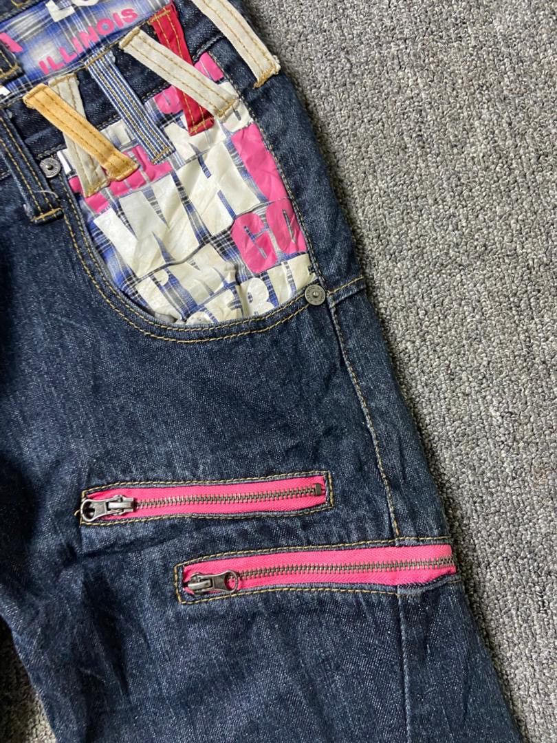 Japanese Brand NYLAUS Genuine Double Waist Three Quarter Jeans (186) Size US 29 - 13 Thumbnail