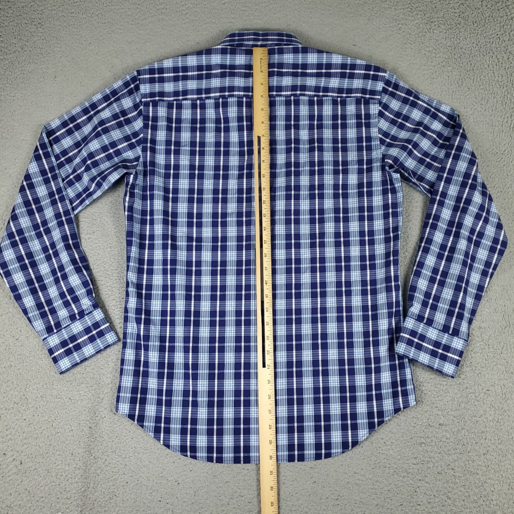 BUGATCHI VINTAGE Bugatchi Uomo Men's Button-Up Shirt S Blue Plaid Cotton Long Sleeve Modern Casual Size US S / EU 44-46 / 1 - 3 Thumbnail