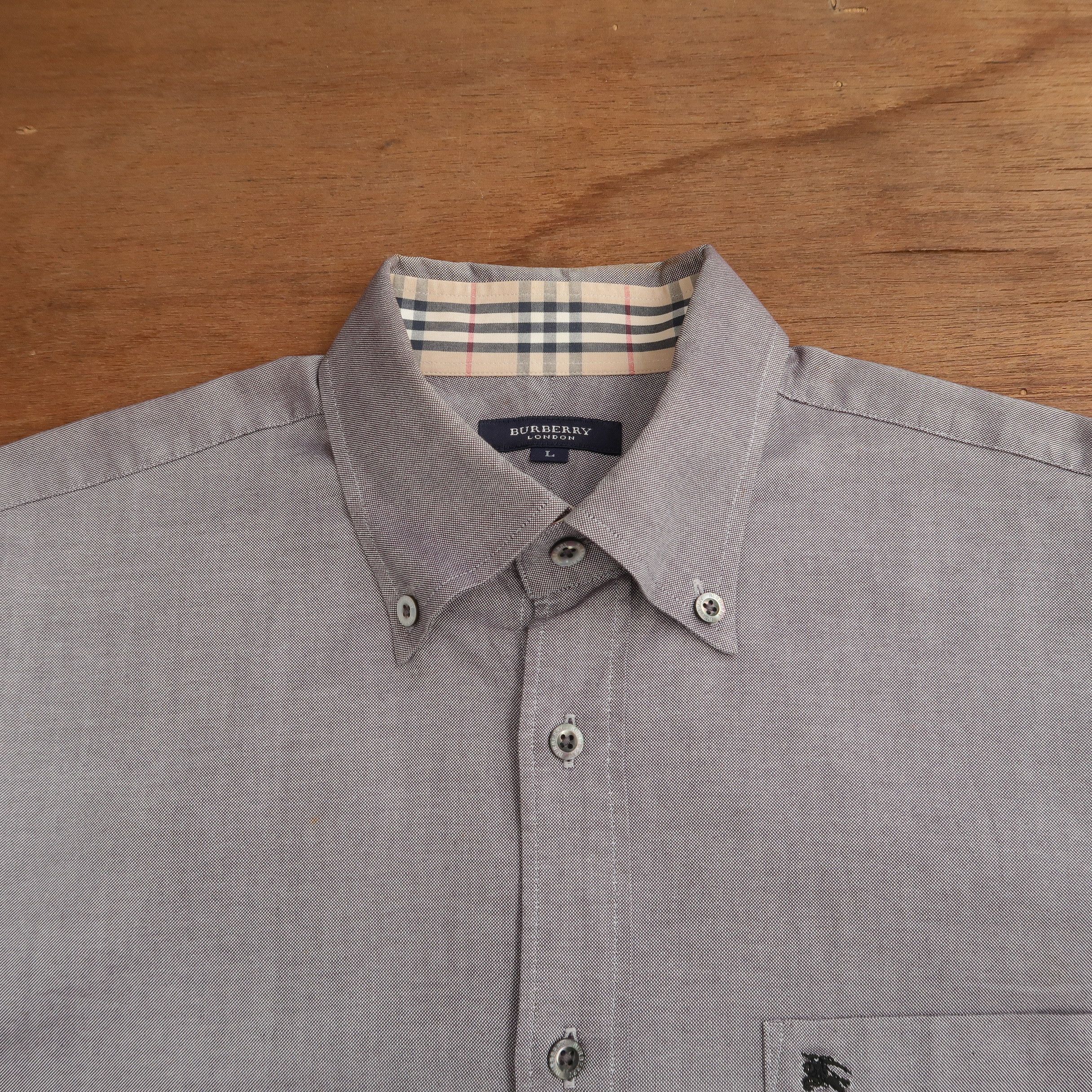 Burberry Burberry London Nova Check Inner Collar Shirt Size US L / EU 52-54 / 3 - 3 Thumbnail