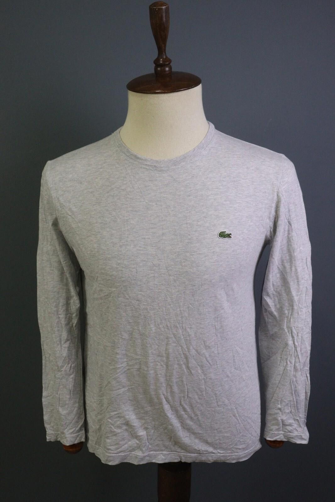 Lacoste Lacoste Regular Fit Gray Crocodile Logo T-Shirt Size M Size US M / EU 48-50 / 2 - 1 Thumbnail