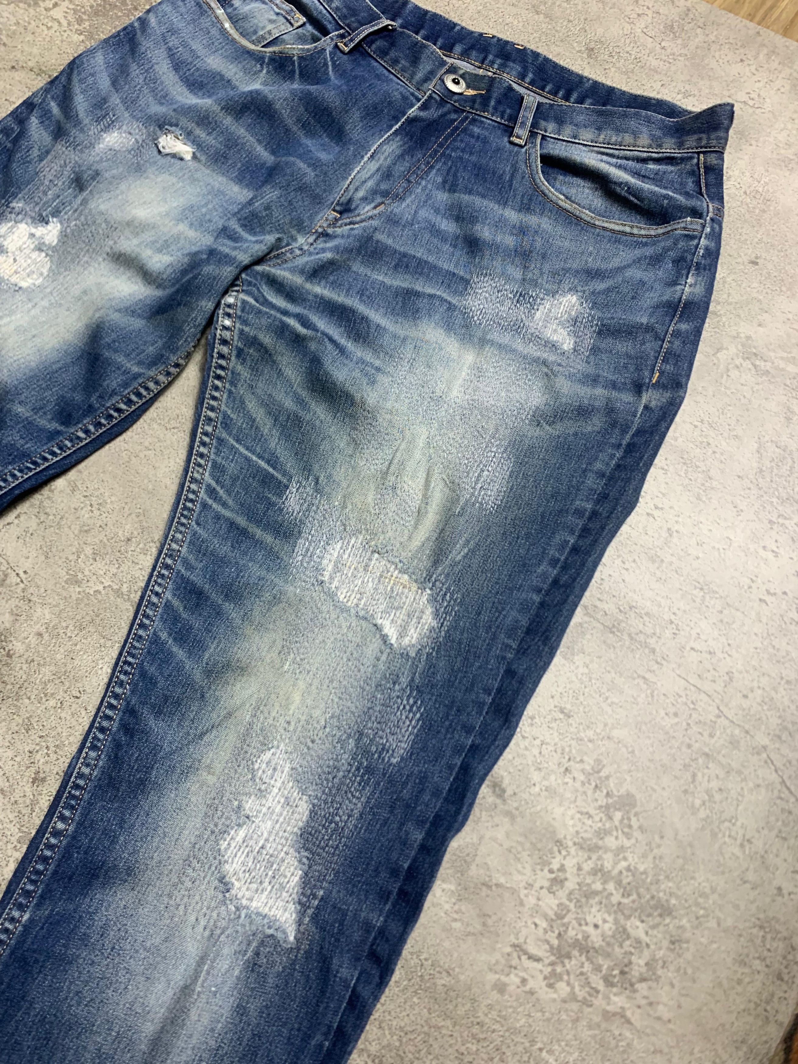 291295=Homme 1990s 291295 Homme Distressed Jeans Size US 32 / EU 48 - 2 Thumbnail
