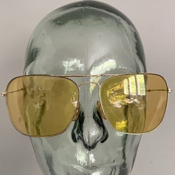 RayBan Vintage 60s/70s B&L Ambermatic Yellow Sunglasses - 58mm Size ONE SIZE - 2 Thumbnail