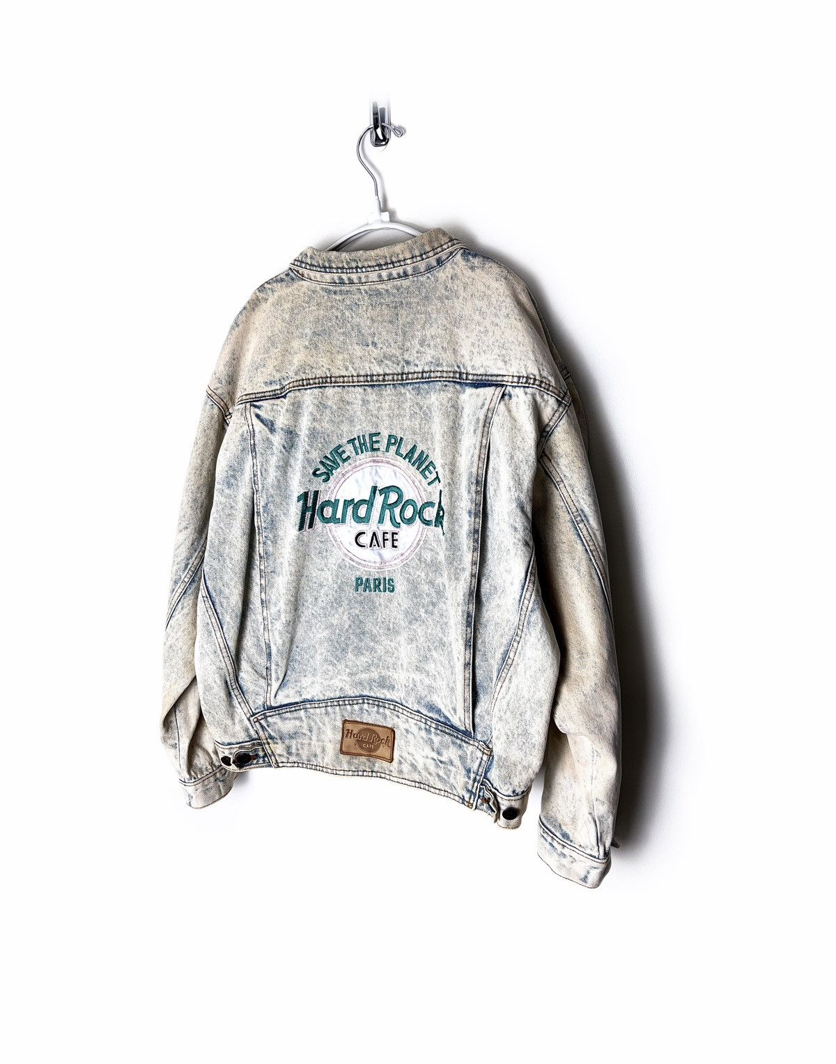 Hard Rock Cafe 90’s Hard Rock Cafe Paris “Save The Planet” Denim Jacket Size US L / EU 52-54 / 3 - 4 Thumbnail