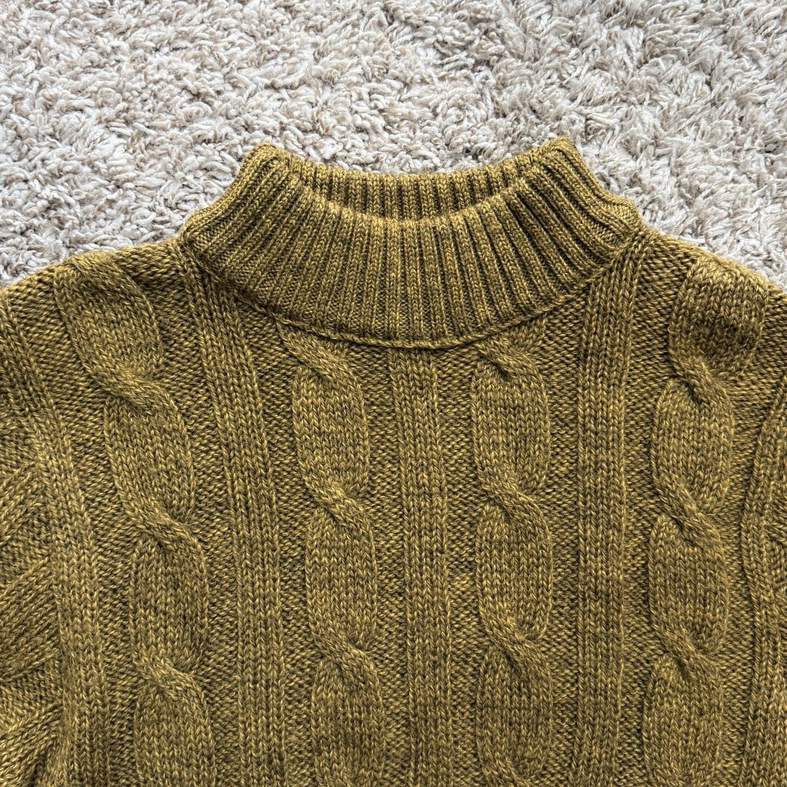 Vintage Vintage Towne And King Cable Knit Wool Sweater Green Brown M Size US M / EU 48-50 / 2 - 8 Thumbnail