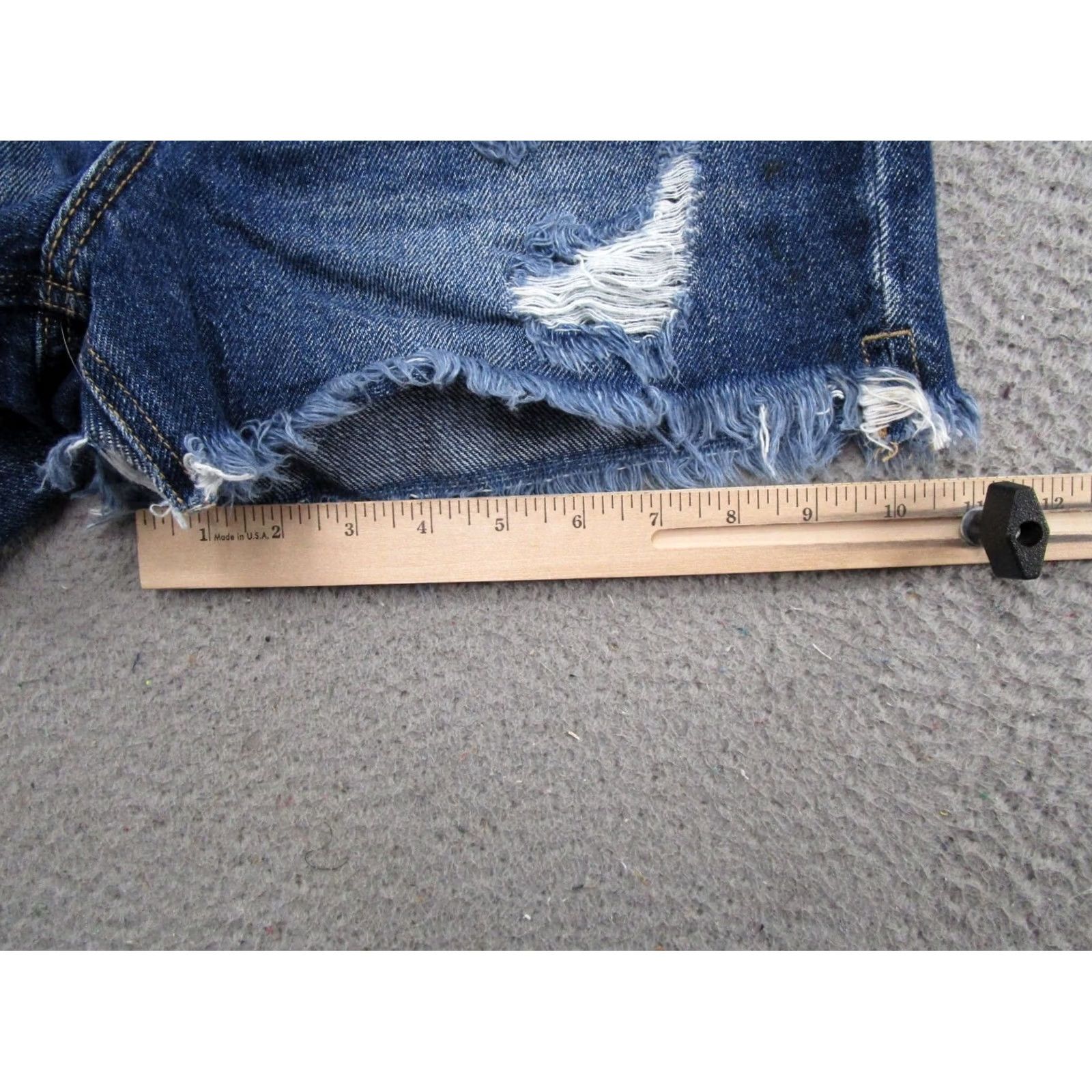 Vintage KanCan Maurices Womens Shorts Denim Button Fly Cut-Off 27 Blue 5-Pocket Regular Classic Casual Womens Size 27" / US 4 / IT 40 - 7 Thumbnail