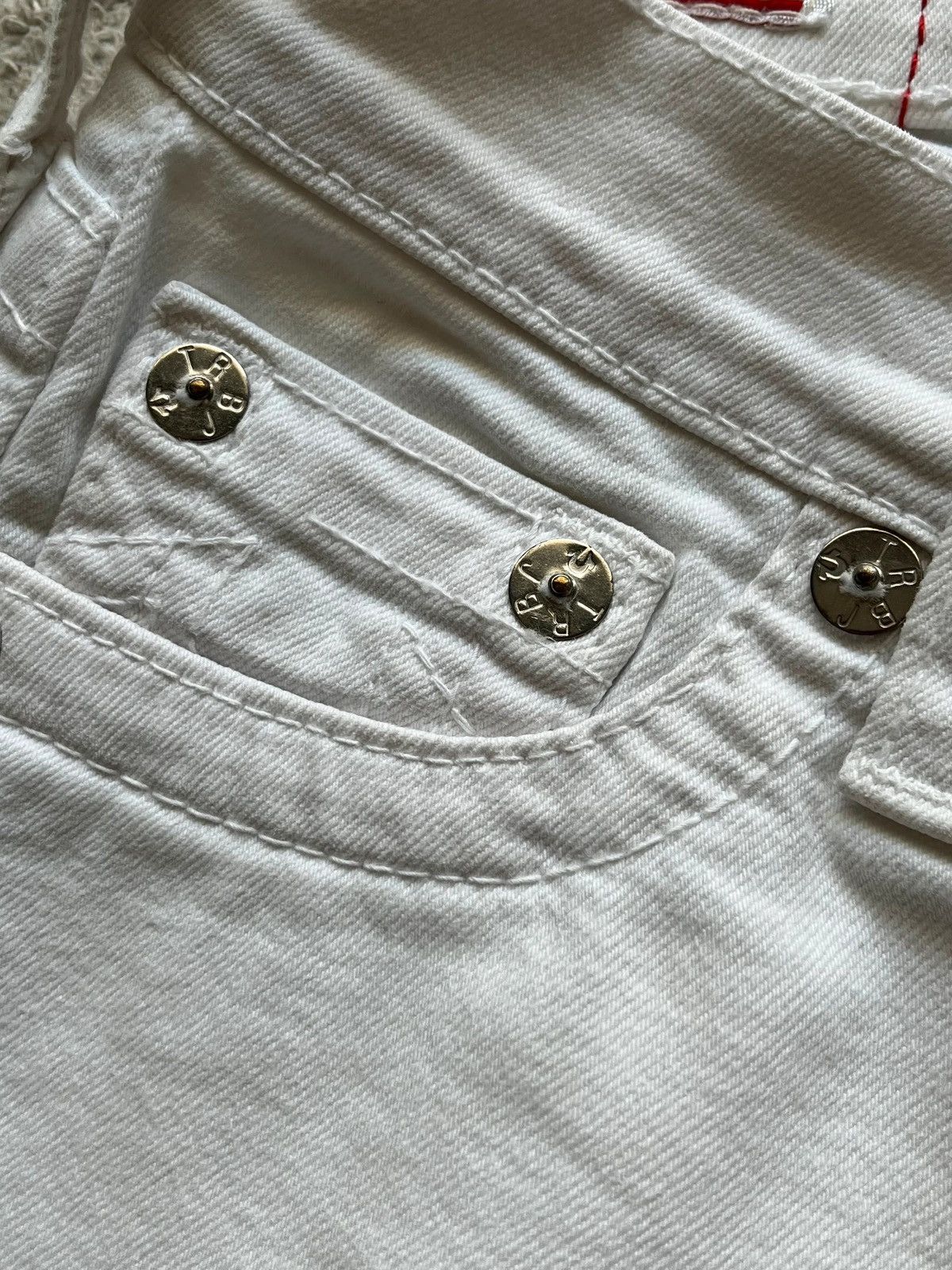 True Religion True Religion Casey Made in USA Y2K 2000s Slim Fit White Size 24" / US 00 / IT 34 - 3 Thumbnail