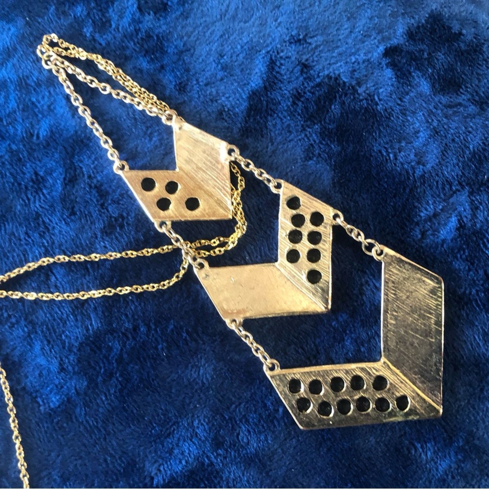 Vintage Vintage repurpose tie look pendant on chain necklace Size ONE SIZE - 3 Thumbnail