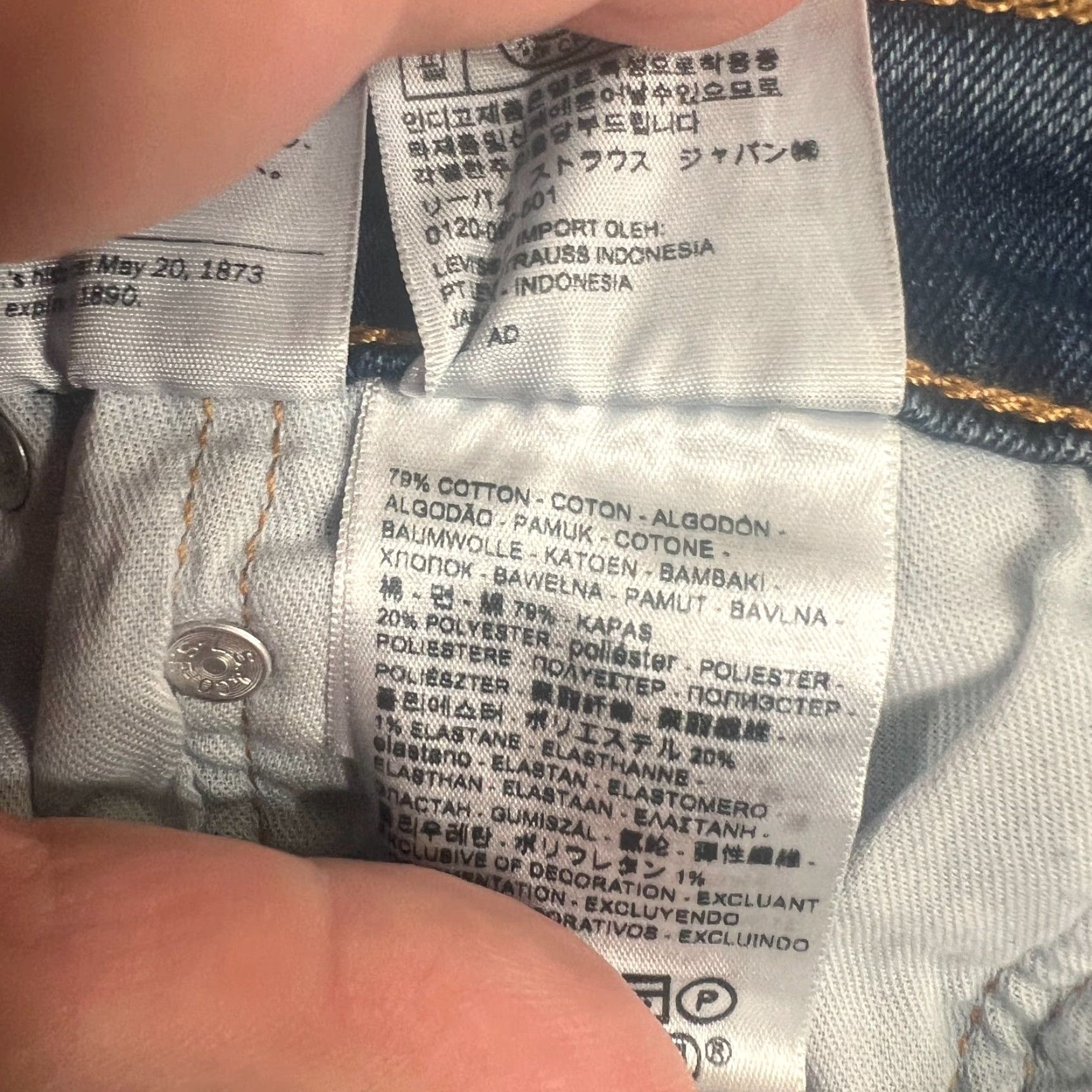 Levi's VINTAGE Levi's 511 Slim Fit Jeans Men 32x32 Blue Denim Stretch Medium Wash Casual Size US 32 / EU 48 - 7 Thumbnail