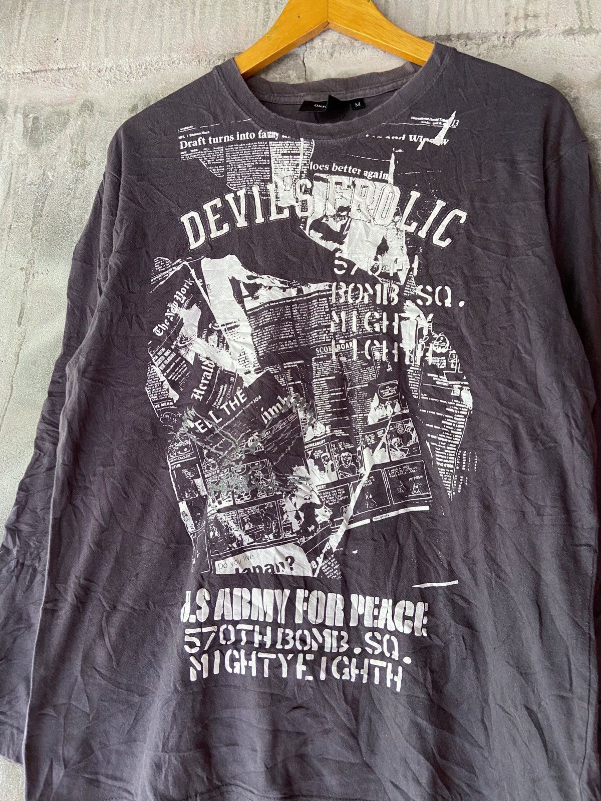 Japanese Brand OXFAM DEVILS FROLIC NIGHTY FIGHTH LONG SLEEVE Size US M / EU 48-50 / 2 - 4 Thumbnail